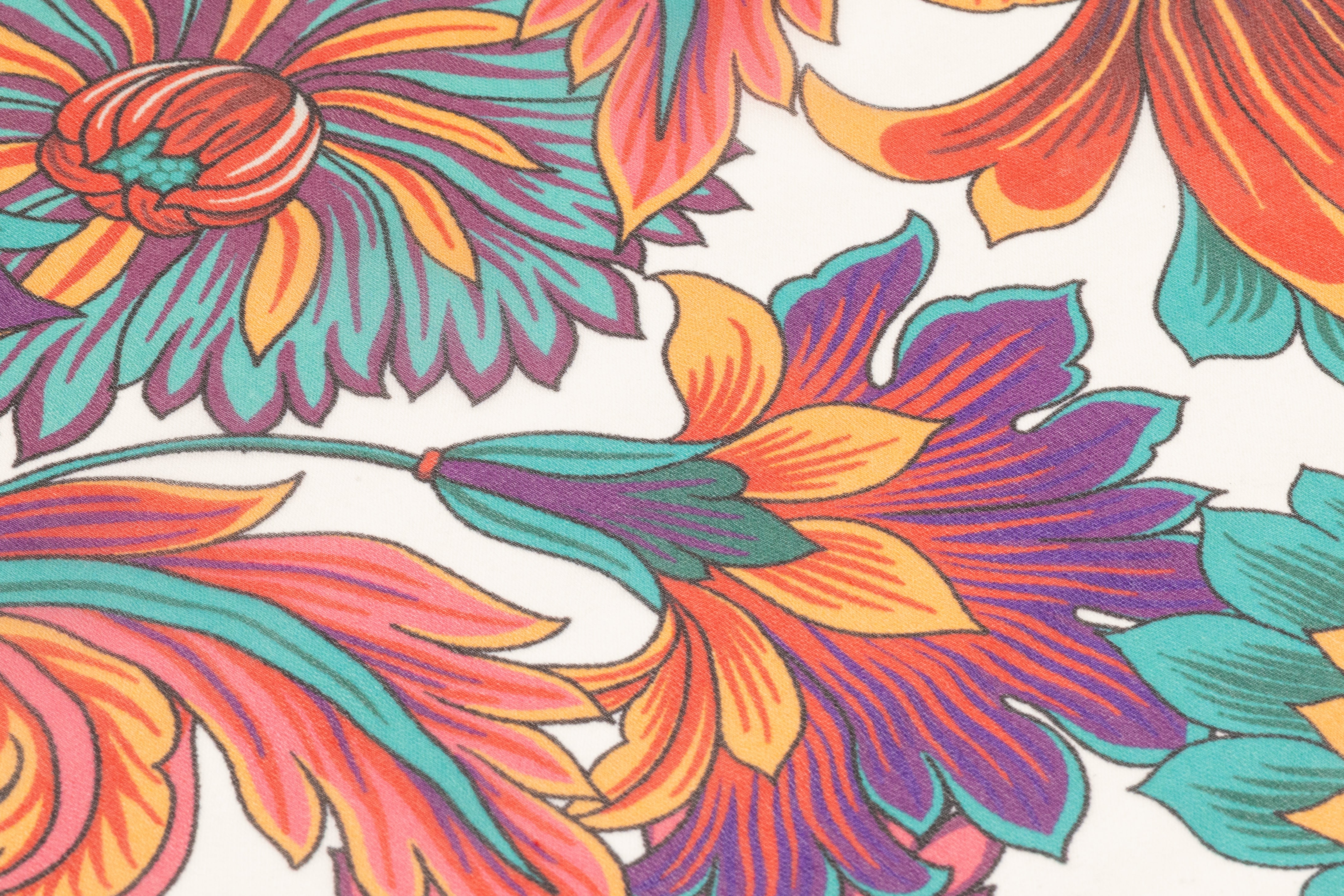 Floral Italian Silk Chiffon - Multicolor
