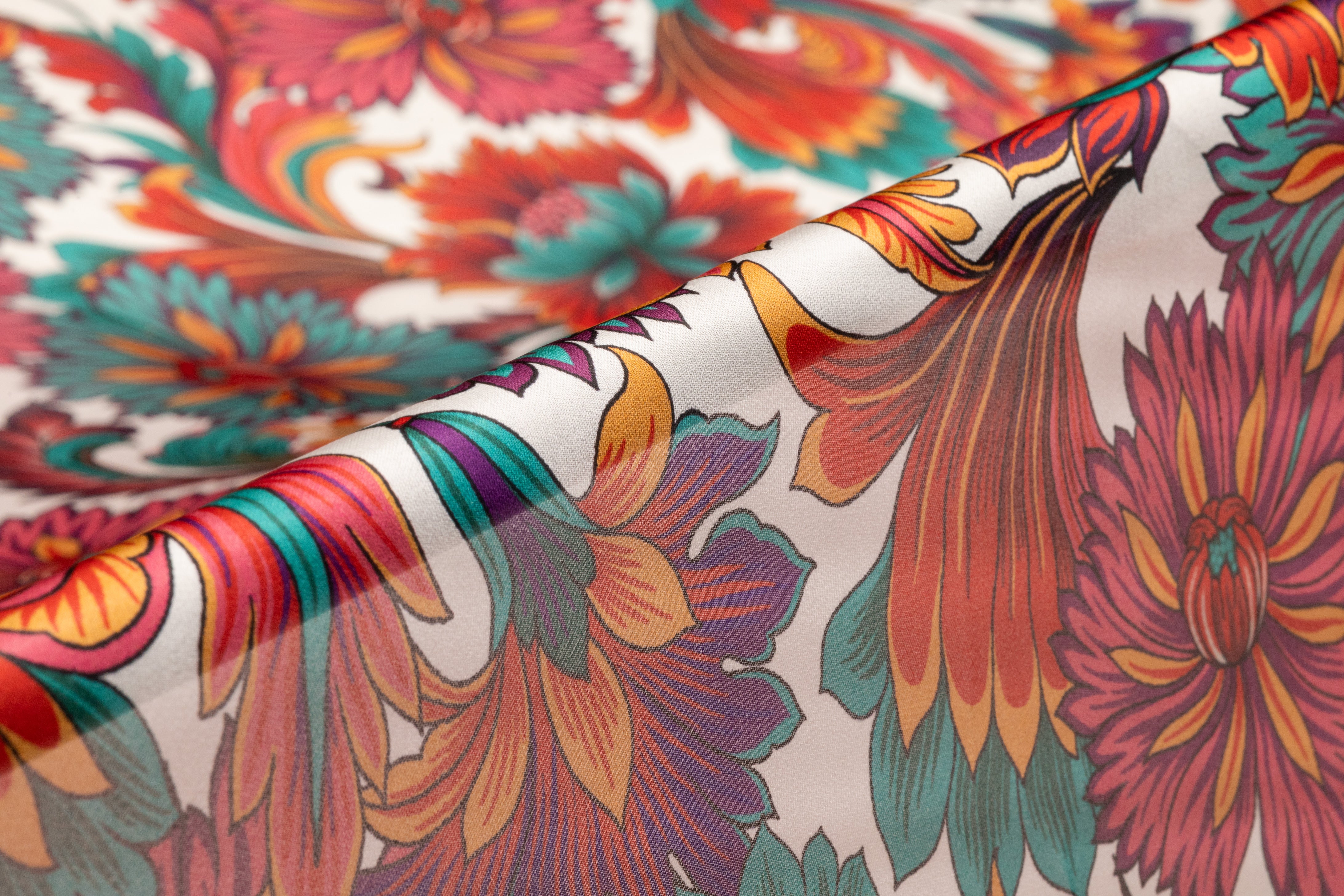 Floral Italian Silk Chiffon - Multicolor