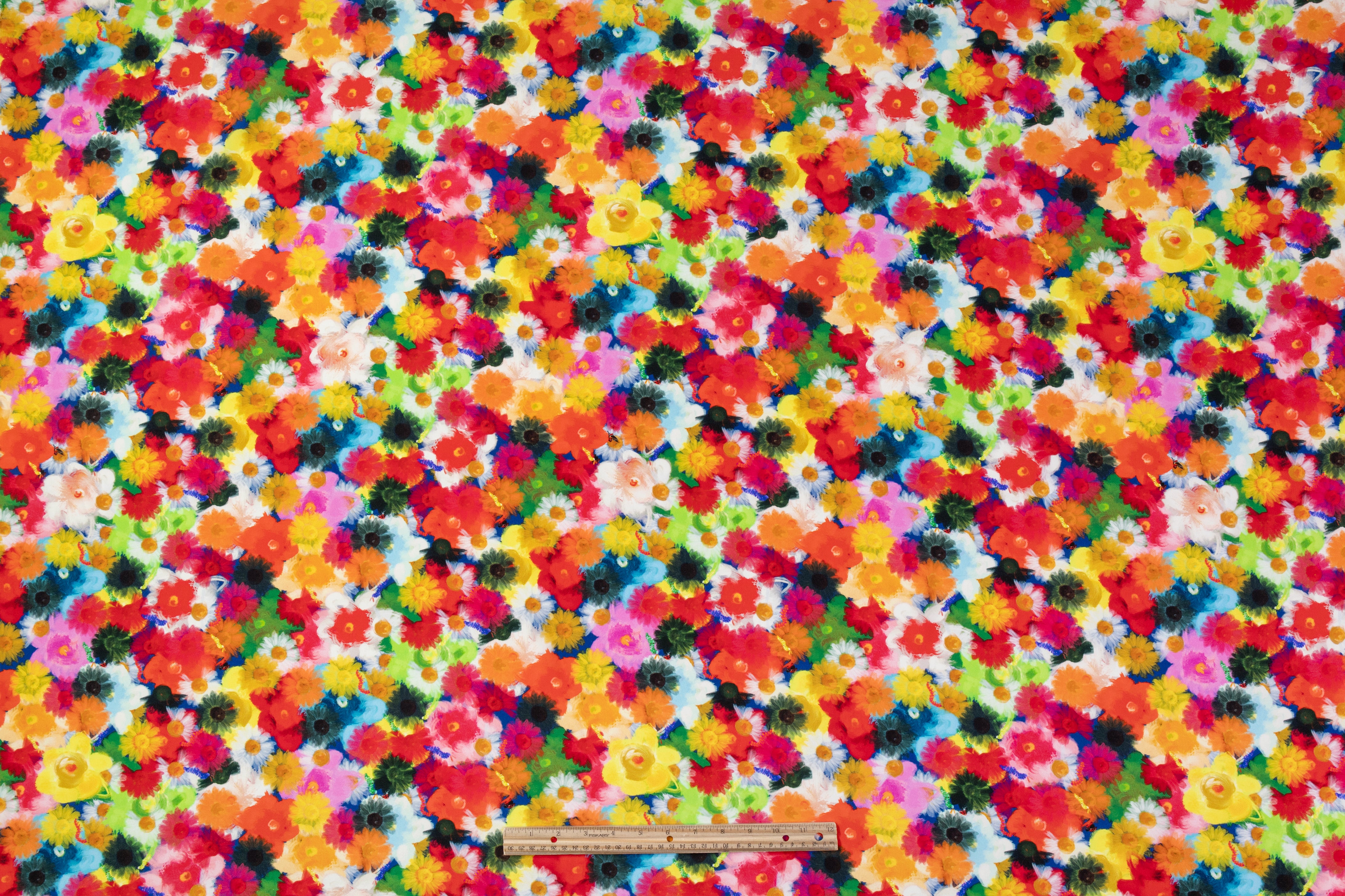 Floral Silk Crepe de Chine - Multicolor