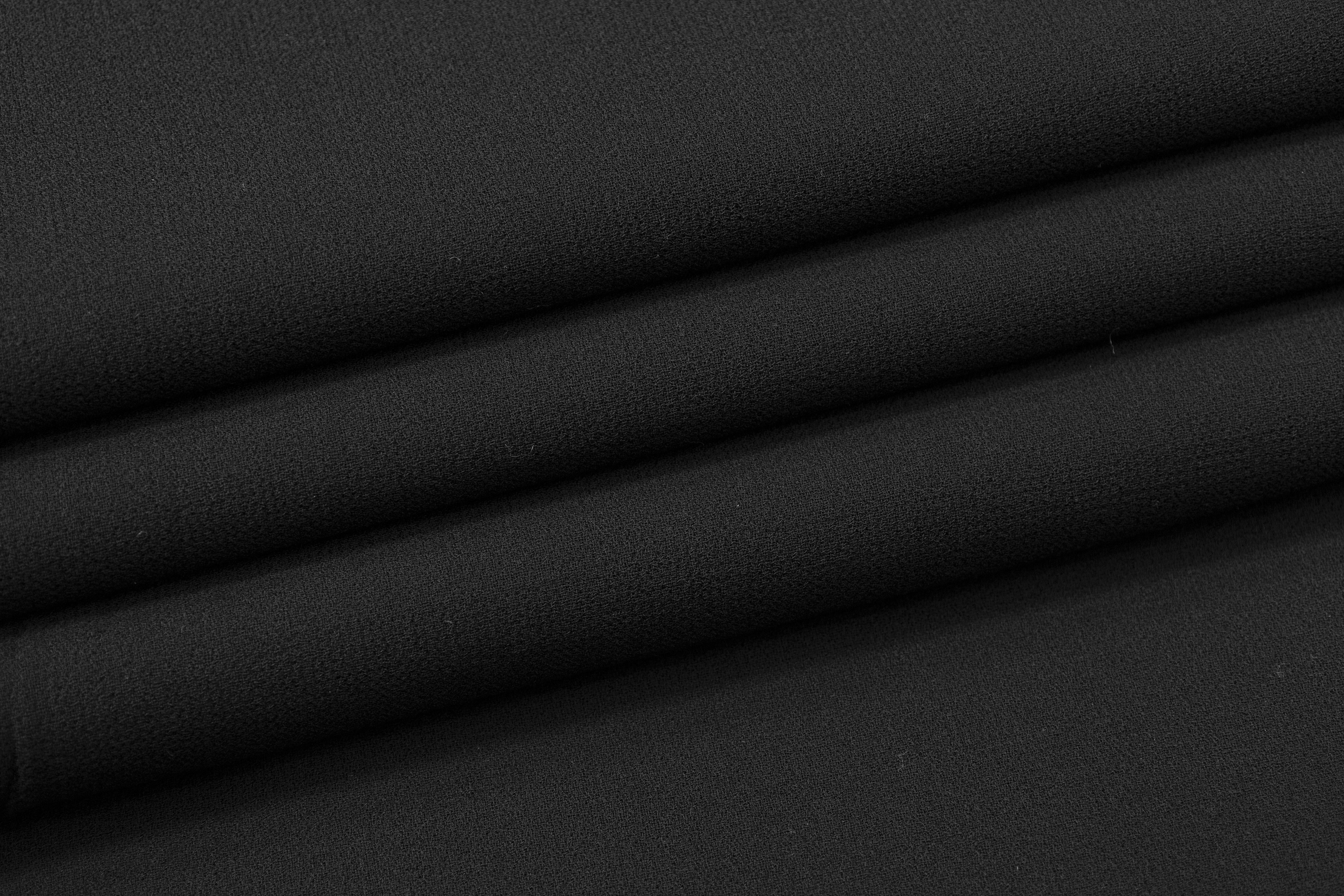 Wool Double Crepe - Black