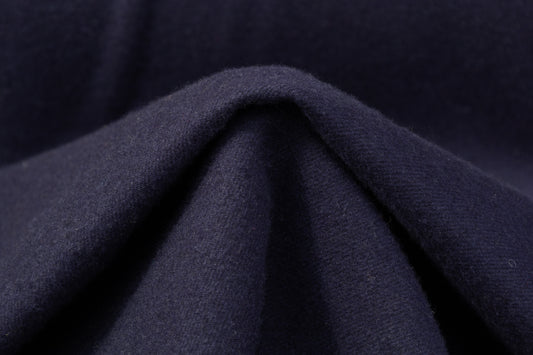 Solid Wool Coating - Navy