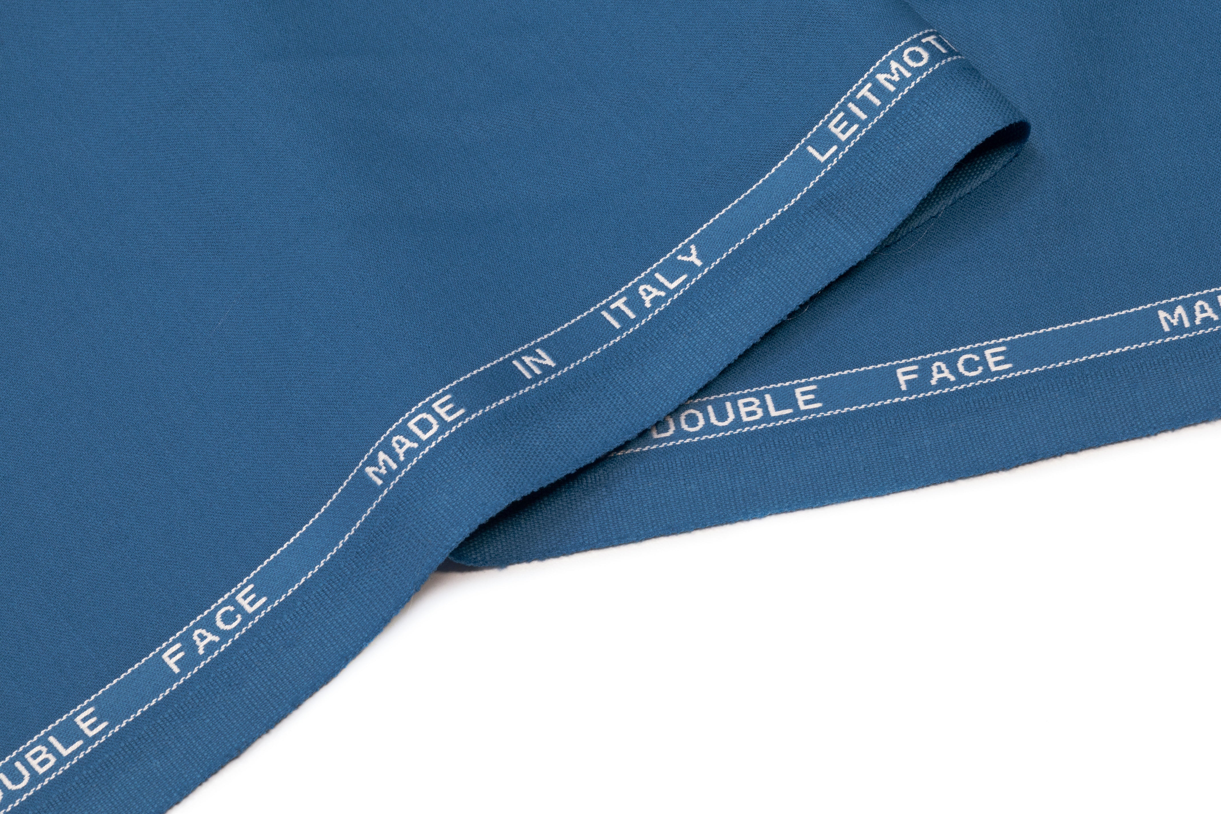 Super 150s Italian Wool Blend Satin Faille Suiting - Cerulean Blue