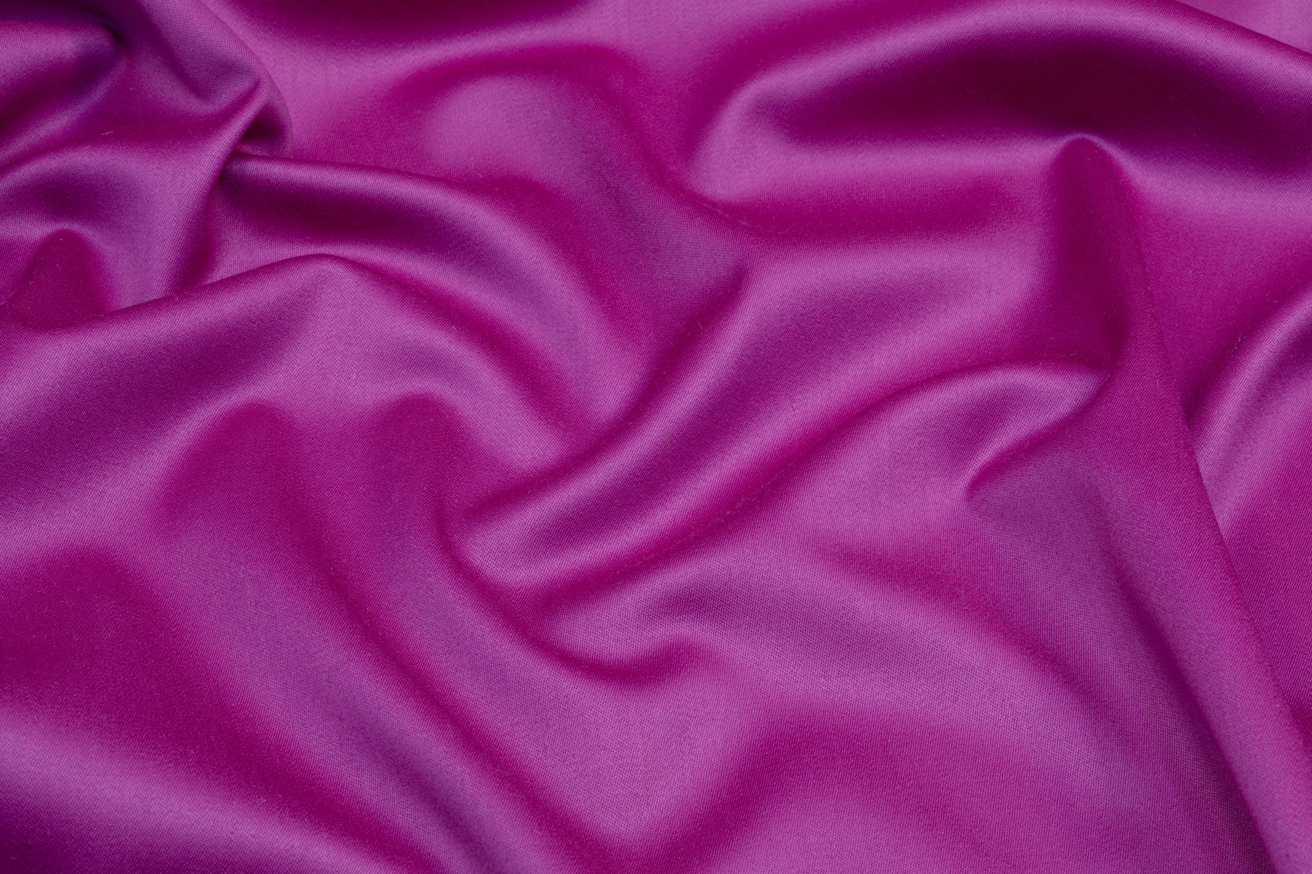 Super 150s Italian Wool Blend Satin Faille Suiting - Dark Fuchsia