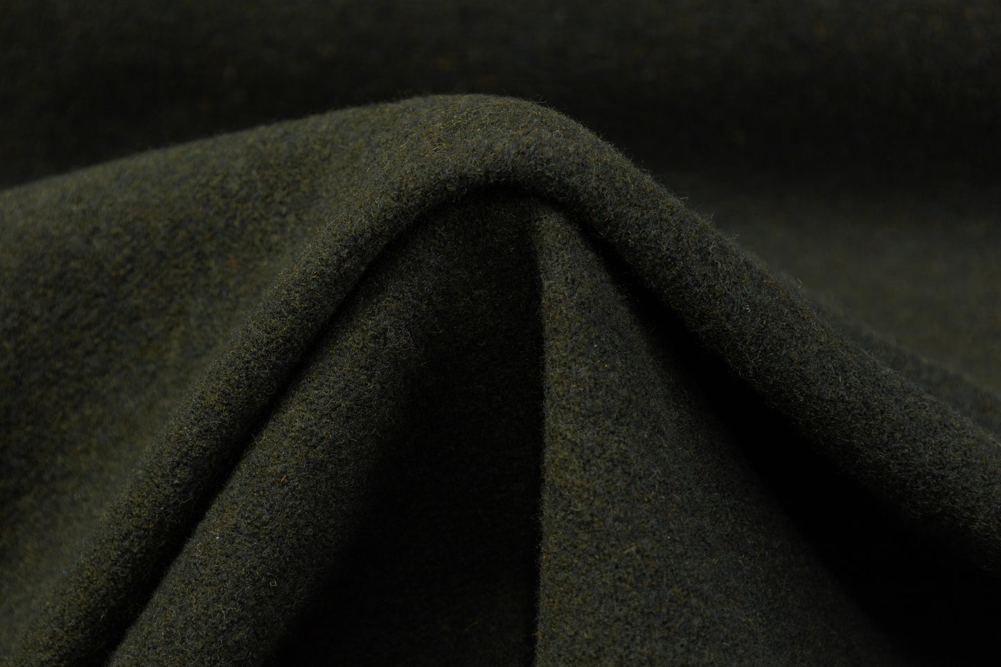 Boiled Wool Coating - Dark Green