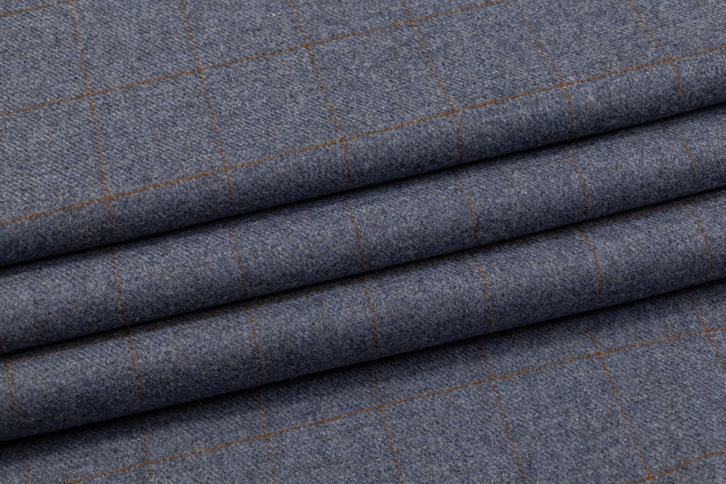 Ermenegildo Zegna - Windowpane Italian Wool Suiting - Blue Gray