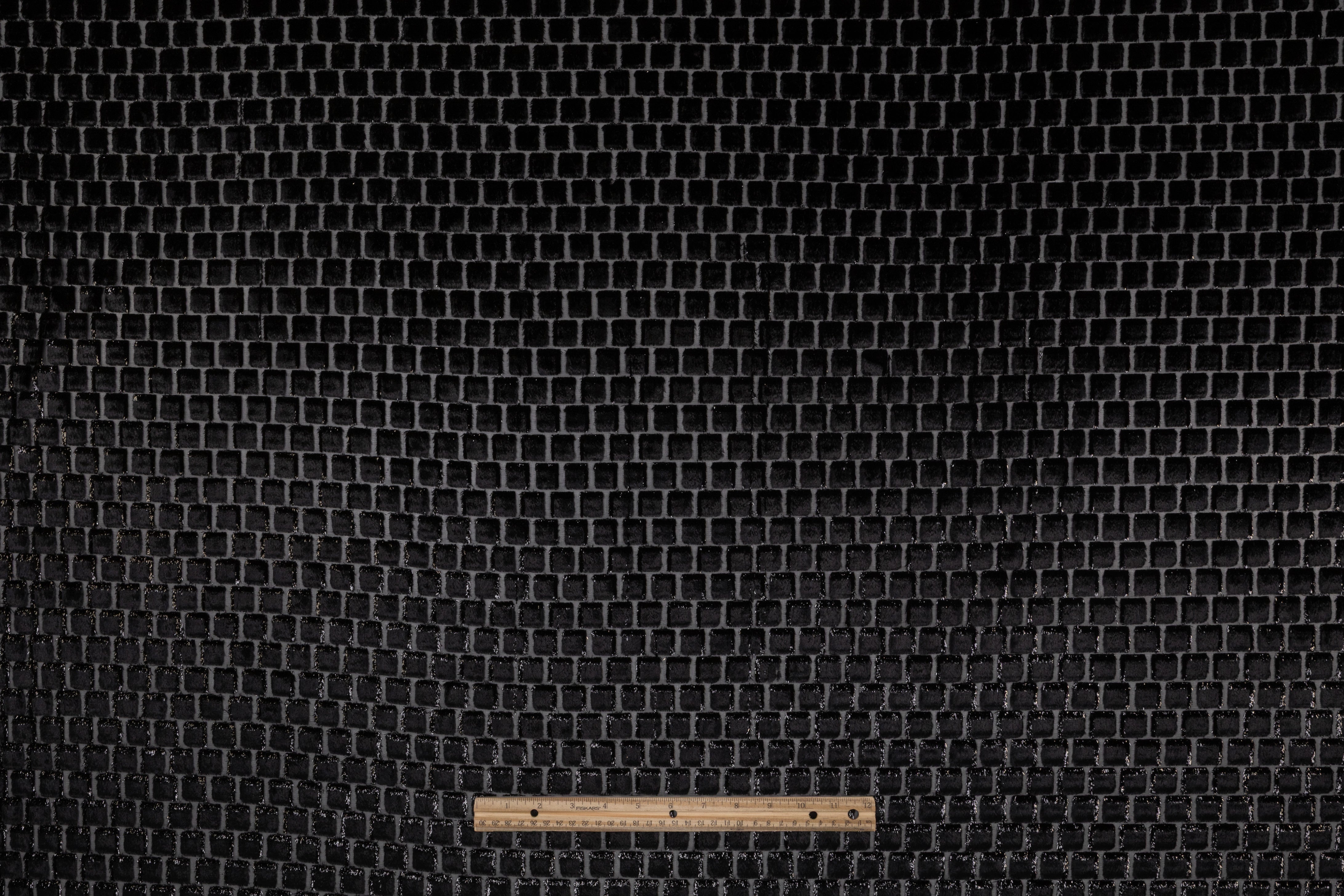 Metallic Italian Silk Viscose Fil Coupé - Black