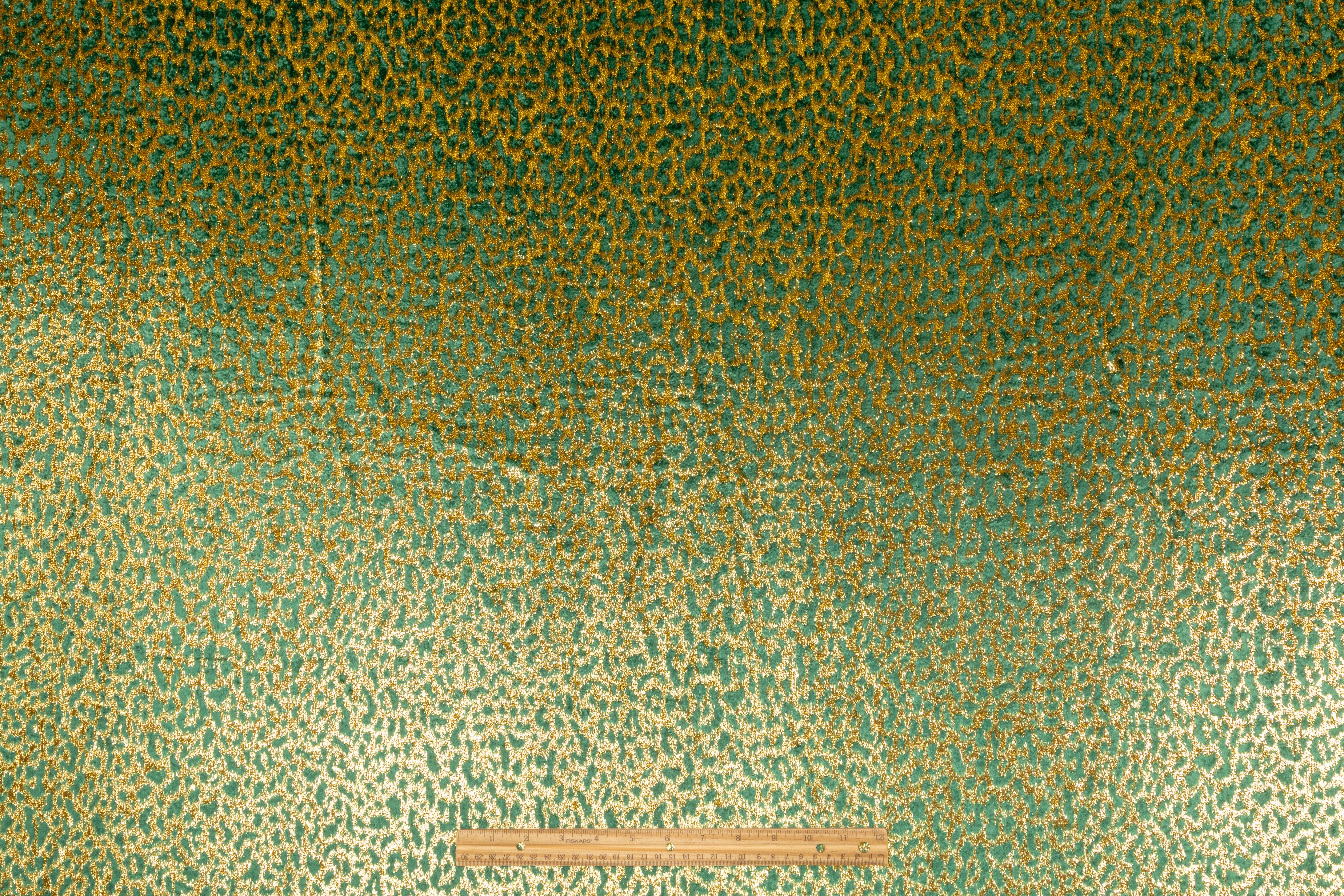 Metallic Italian Silk Viscose Velvet - Emerald Green / Gold