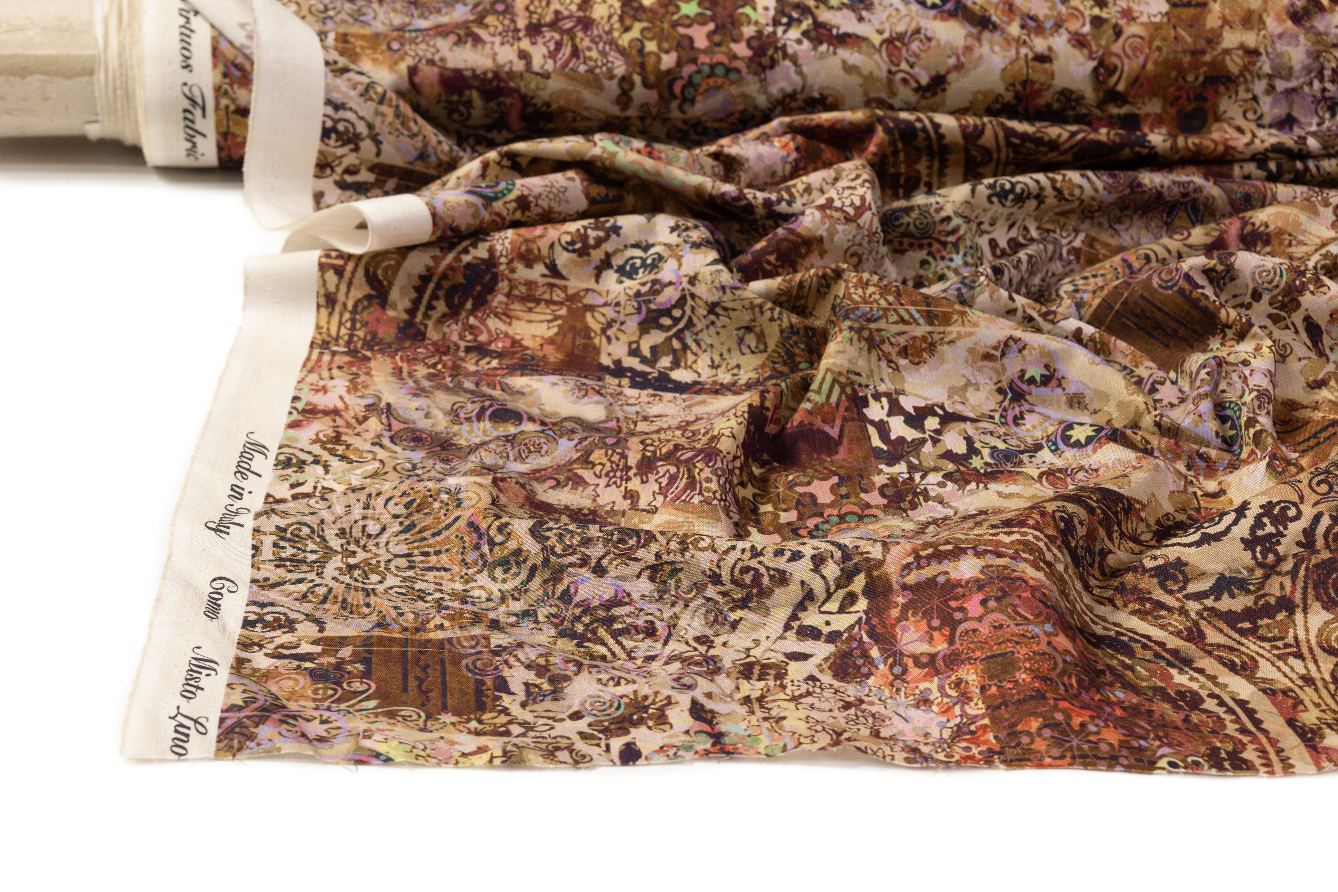 Italian Cotton Linen Blend - Brown