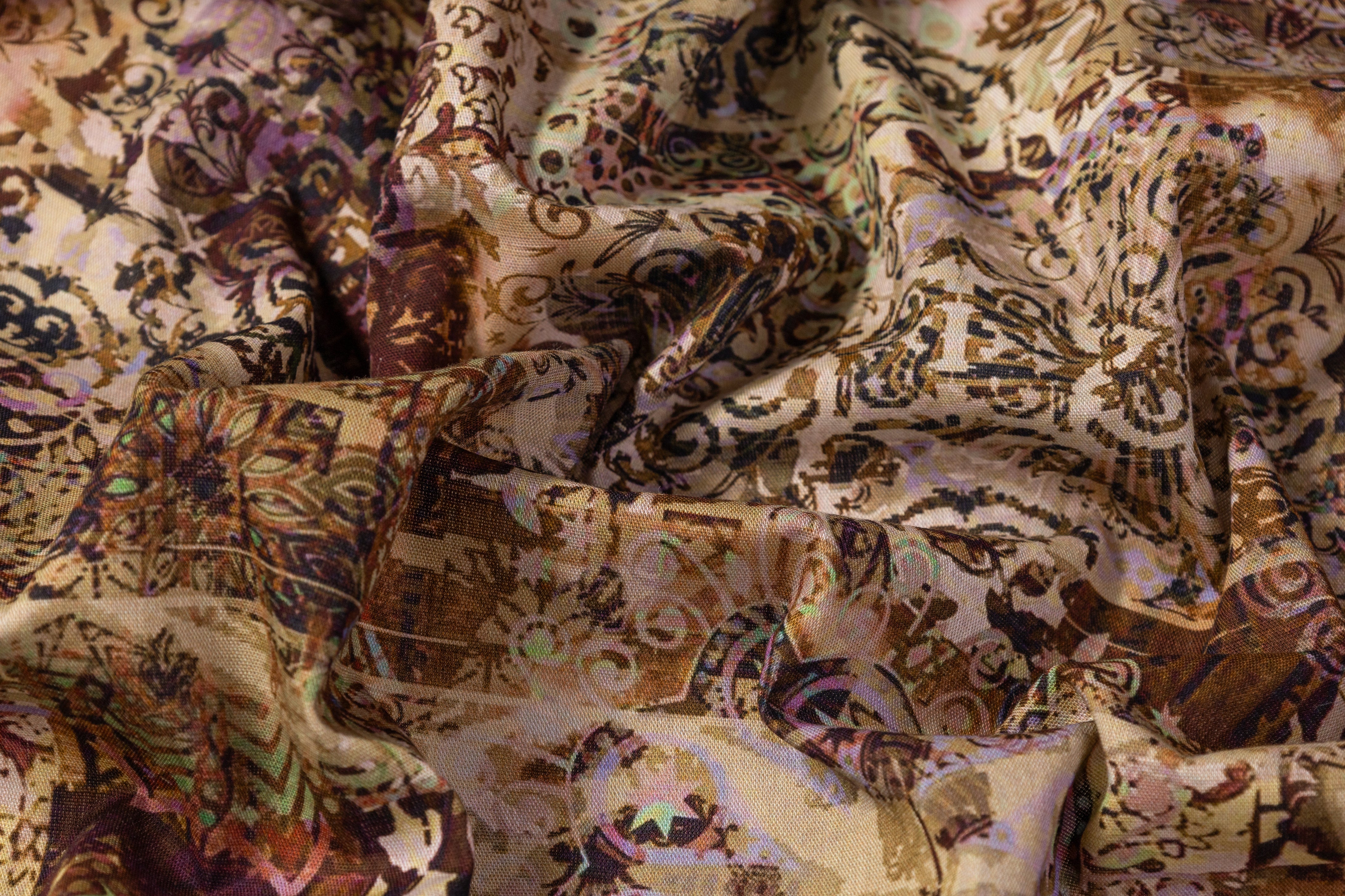 Italian Cotton Linen Blend - Brown