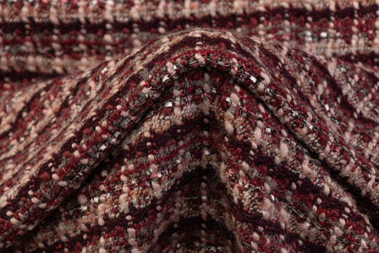 Wool Blend Tweed - Mauve