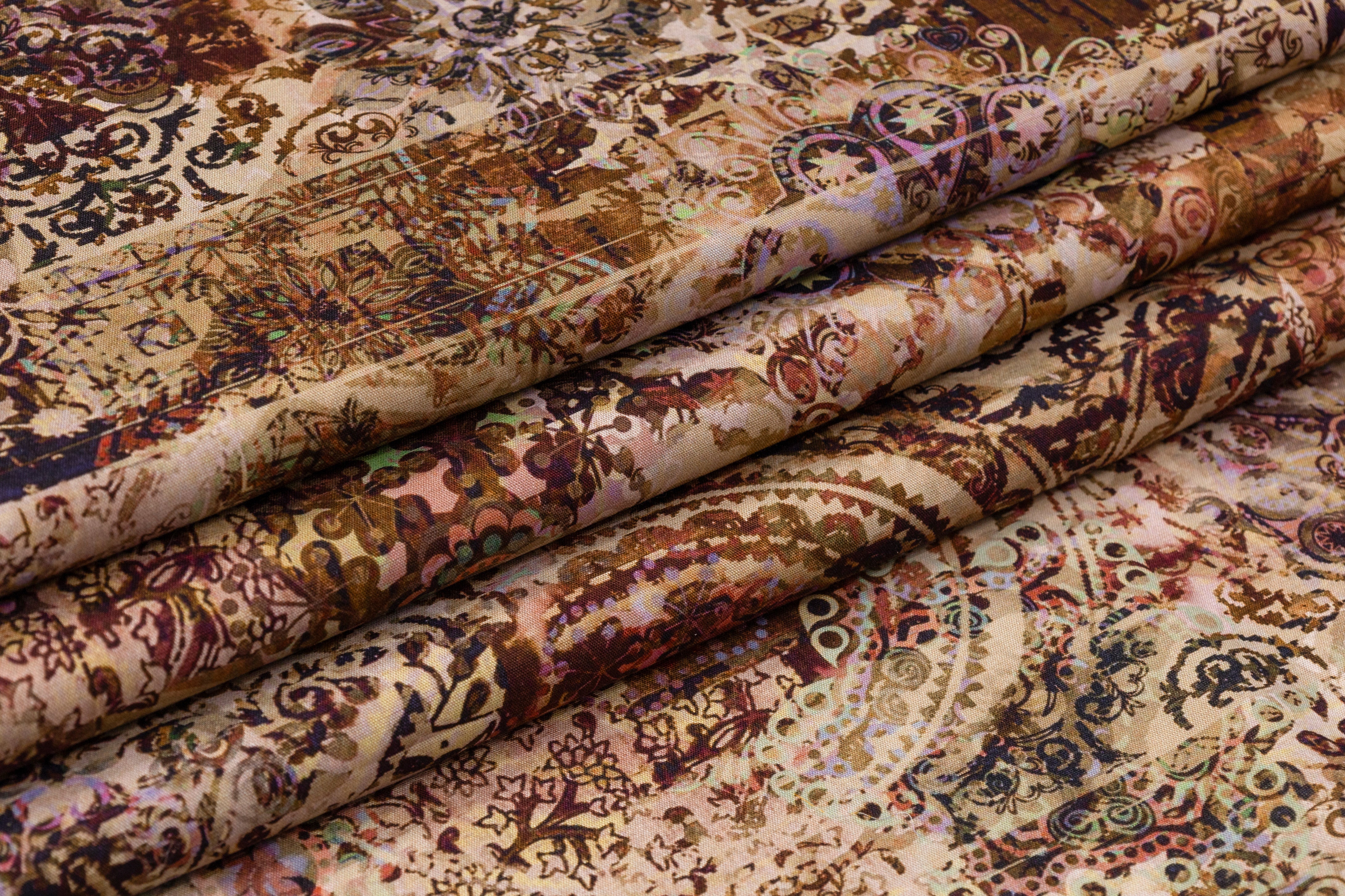 Italian Cotton Linen Blend - Brown