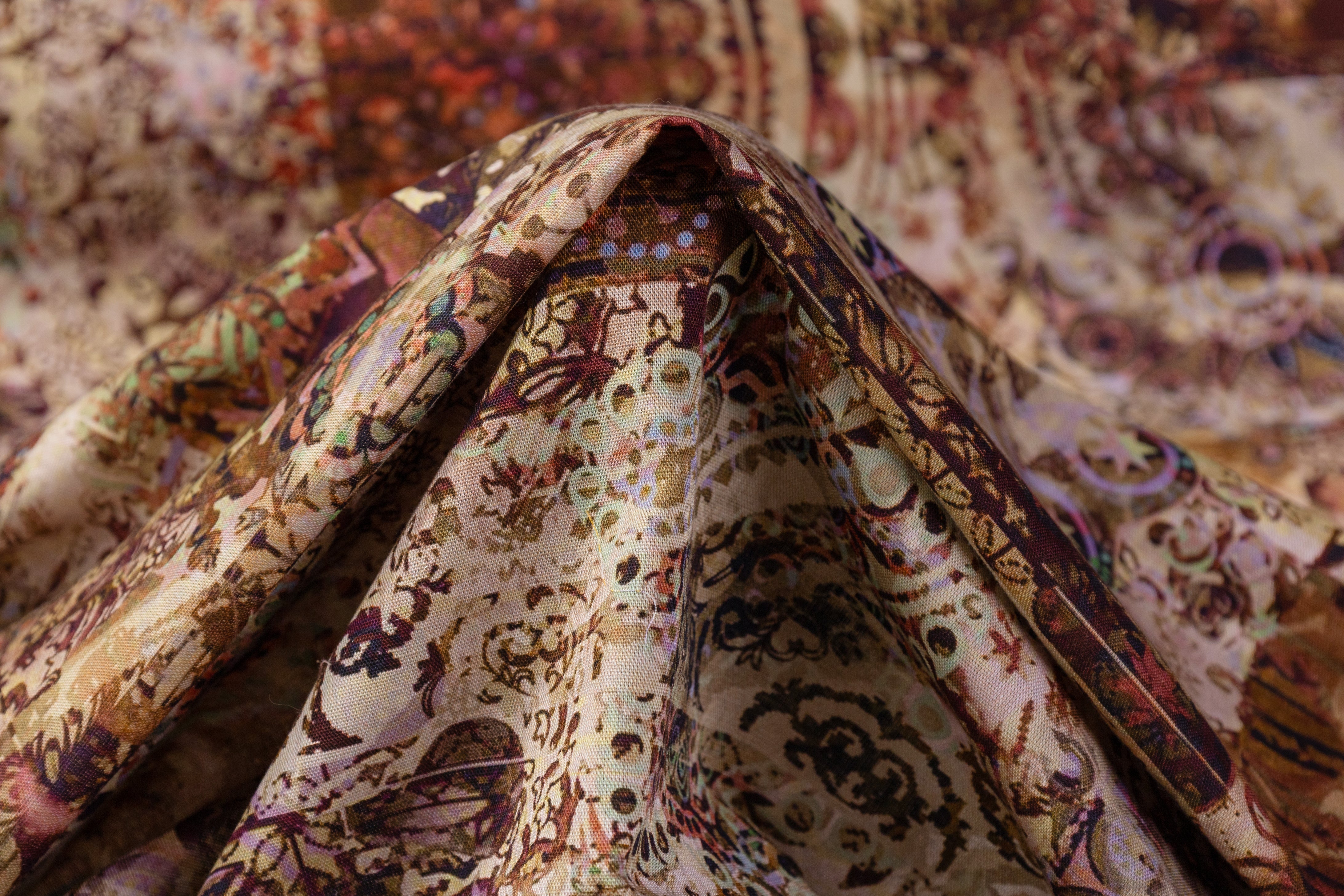 Italian Cotton Linen Blend - Brown