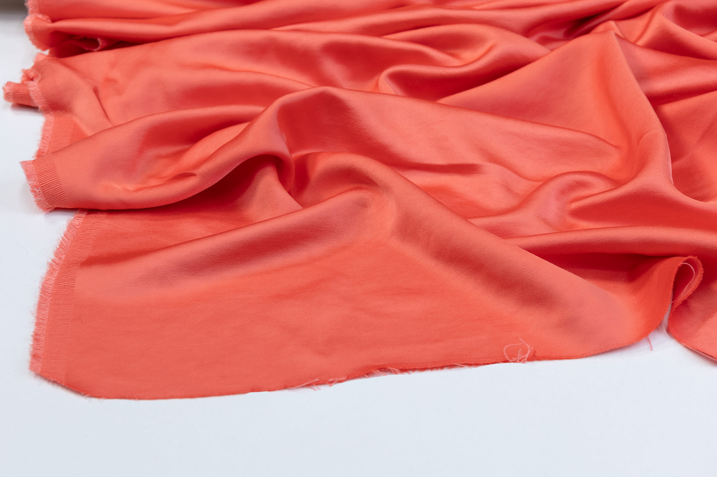 Heavy Viscose Acetate Charmeuse - Coral