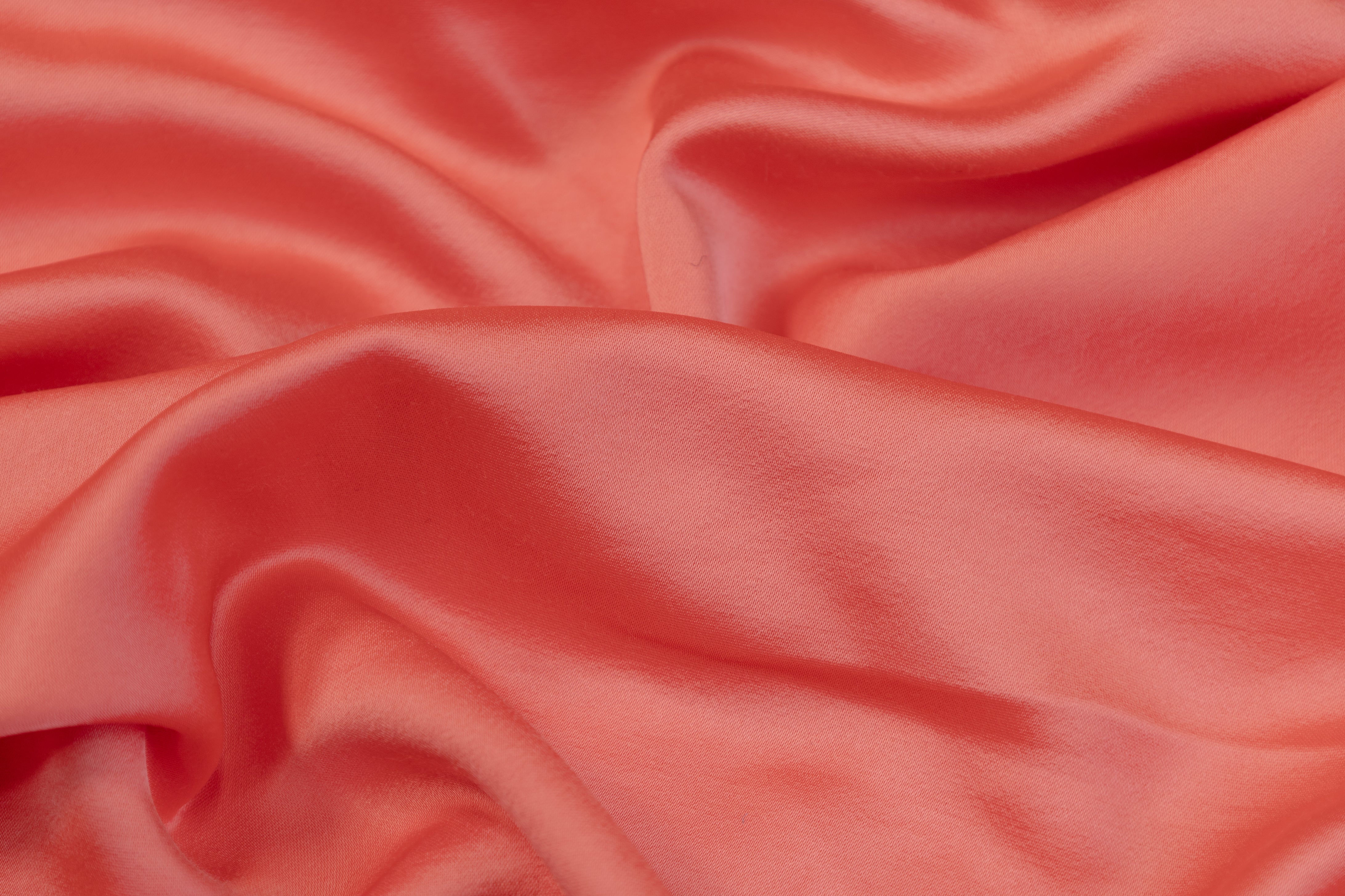 Heavy Viscose Acetate Charmeuse - Coral