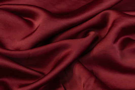 Heavy Viscose Acetate Charmeuse - Maroon