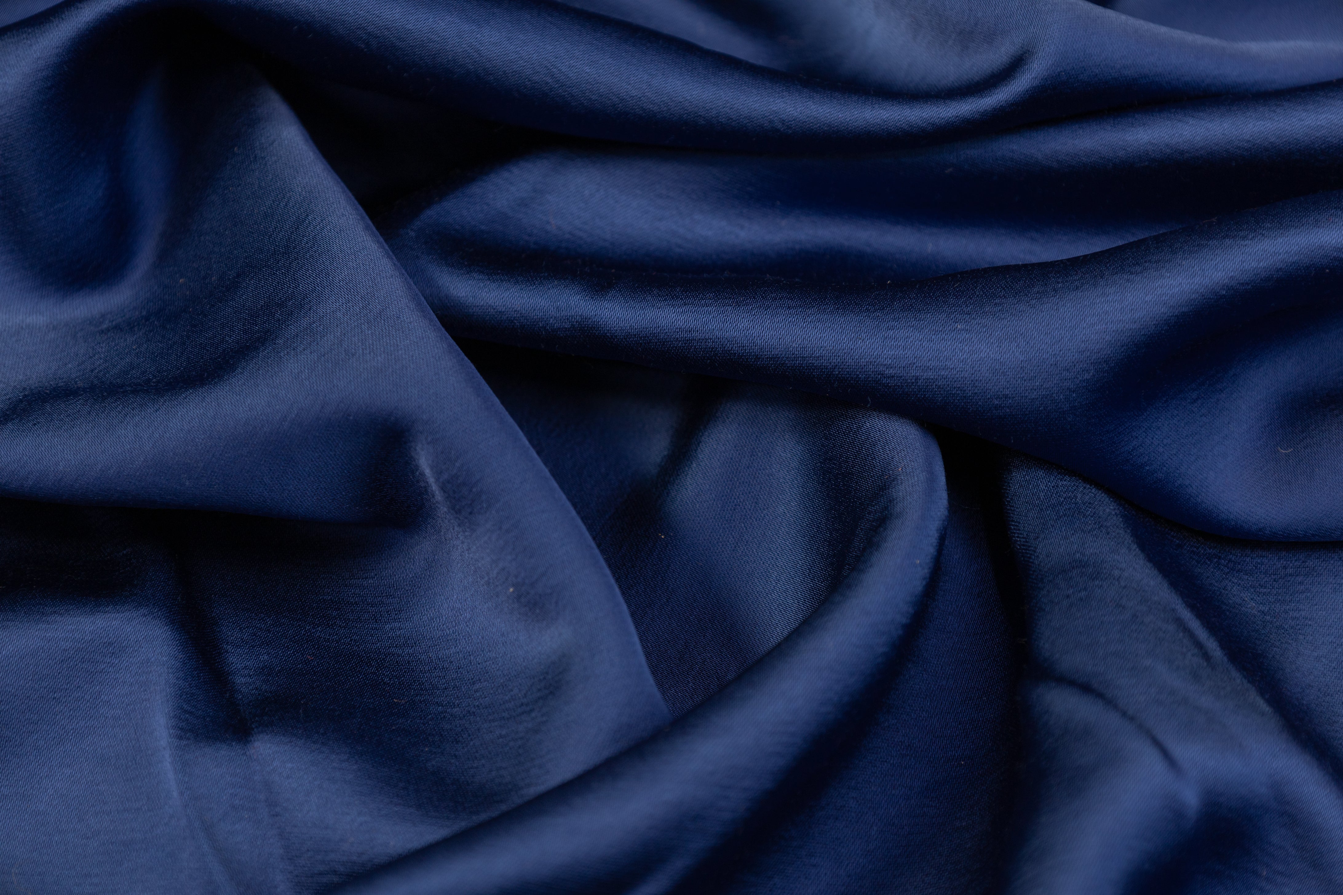 Heavy Viscose Acetate Charmeuse - Royal Blue