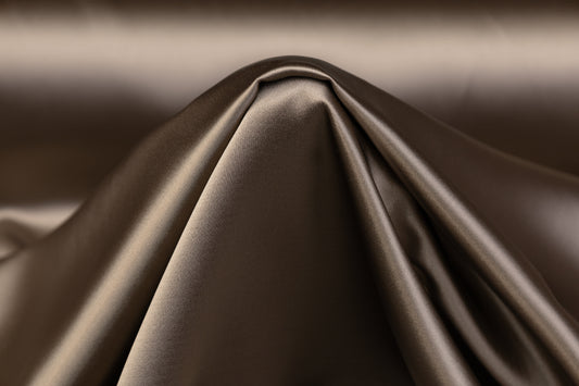 Italian Viscose Acetate Satin - Taupe