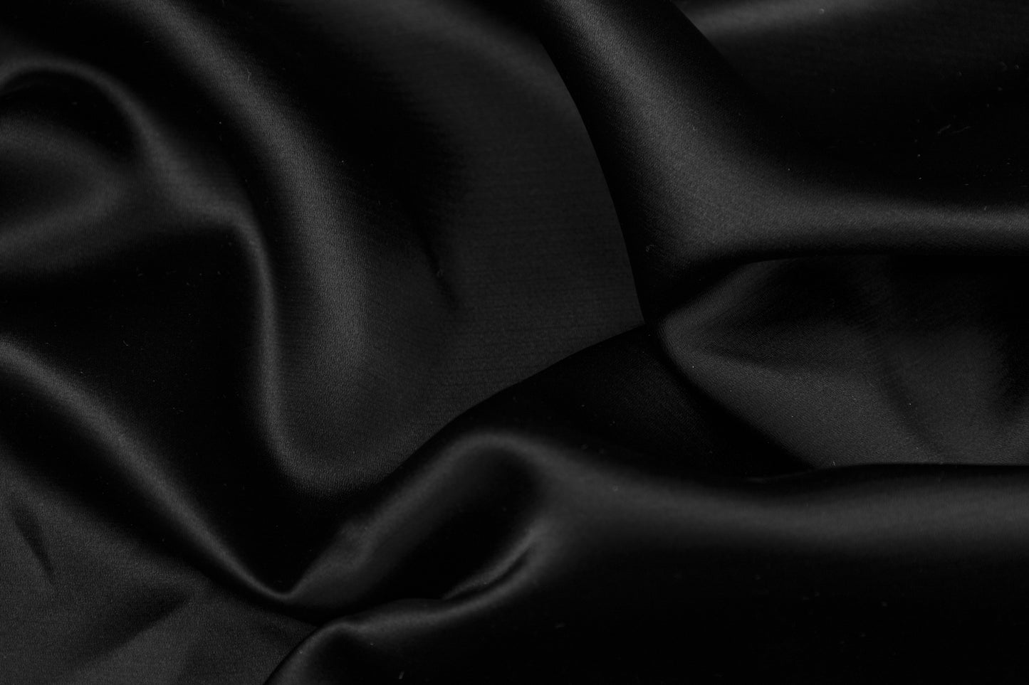 Italian Viscose Acetate Satin - Black