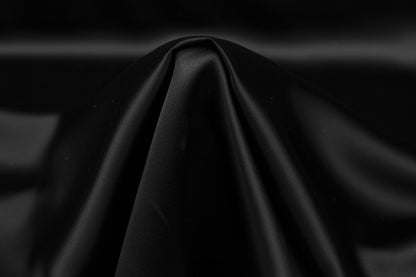 Italian Viscose Acetate Satin - Black