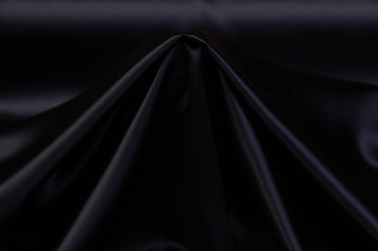 Italian Viscose Acetate Satin - Midnight Navy