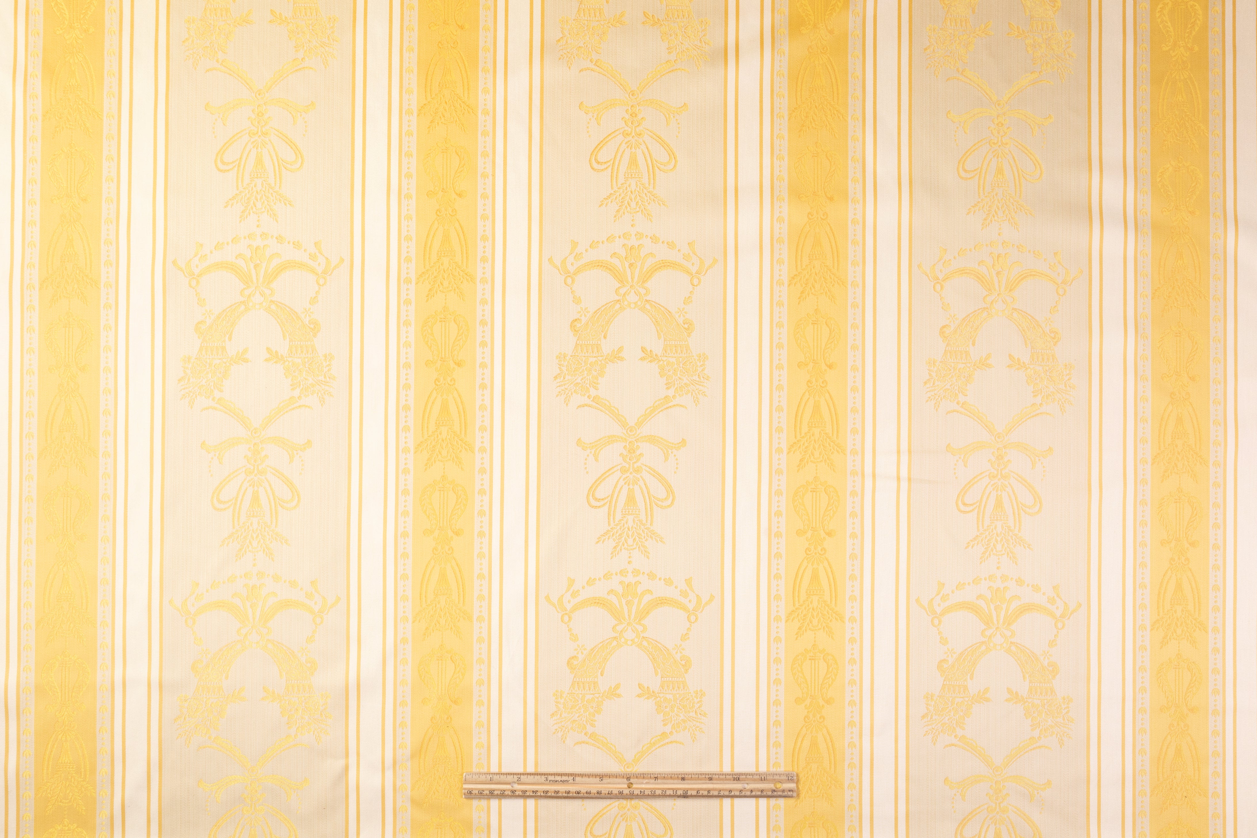 Striped Damask Italian Brocade - Gold