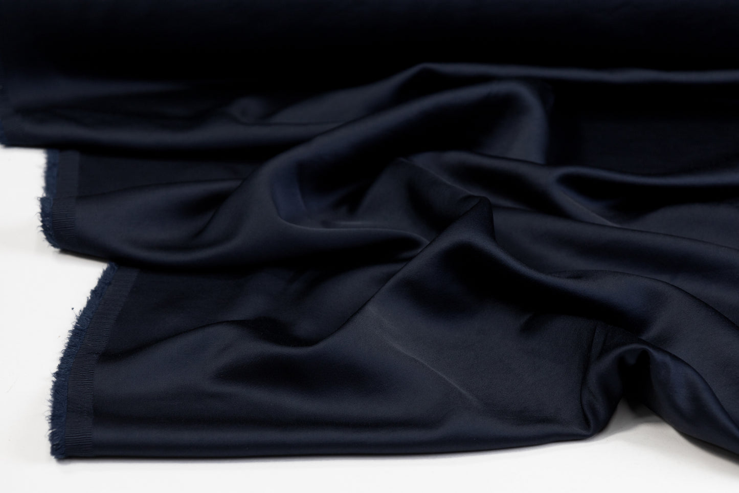 Heavy Viscose Acetate Charmeuse - Navy Blue