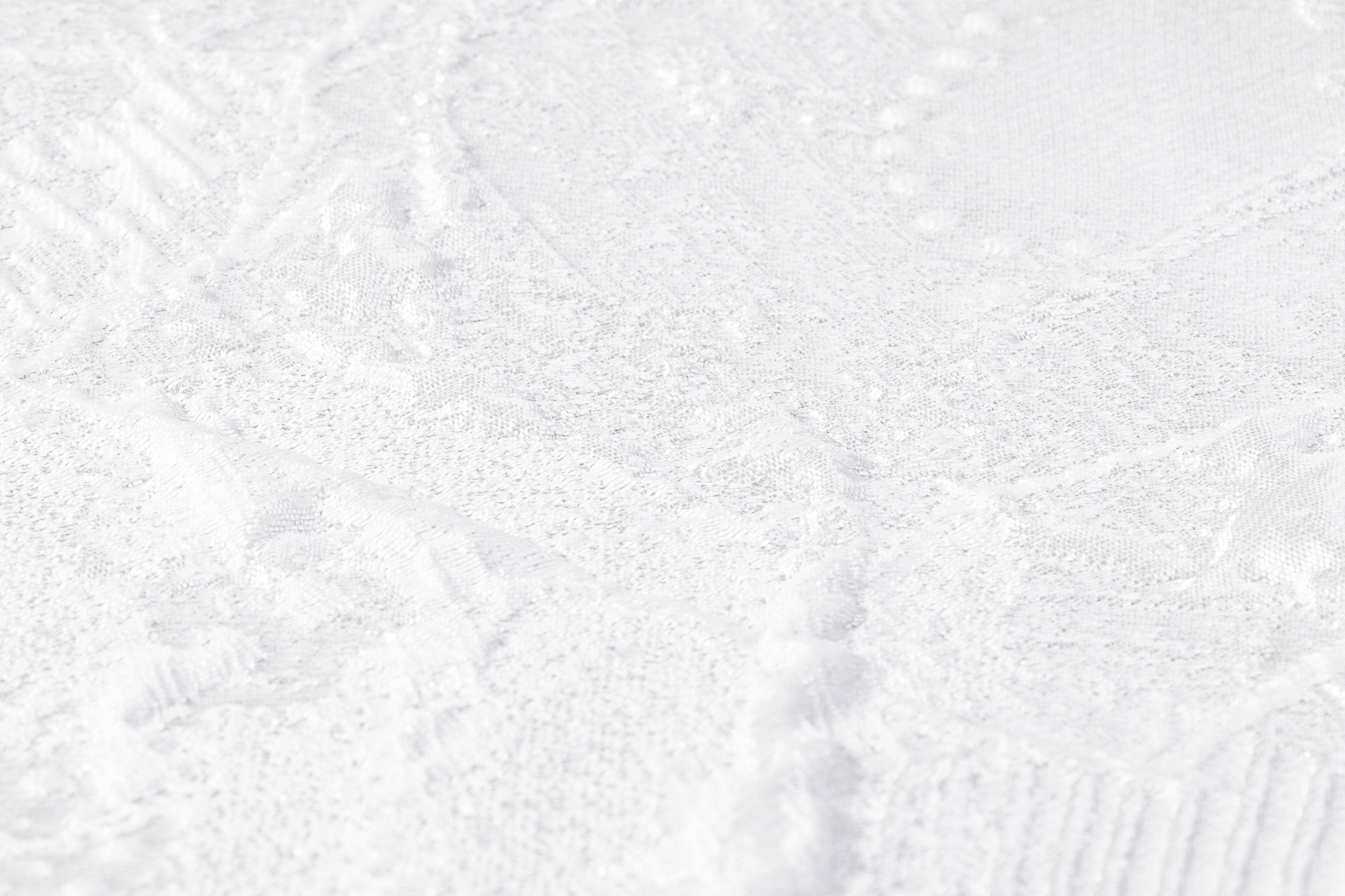 Abstract Metallic Cloqué Brocade - White