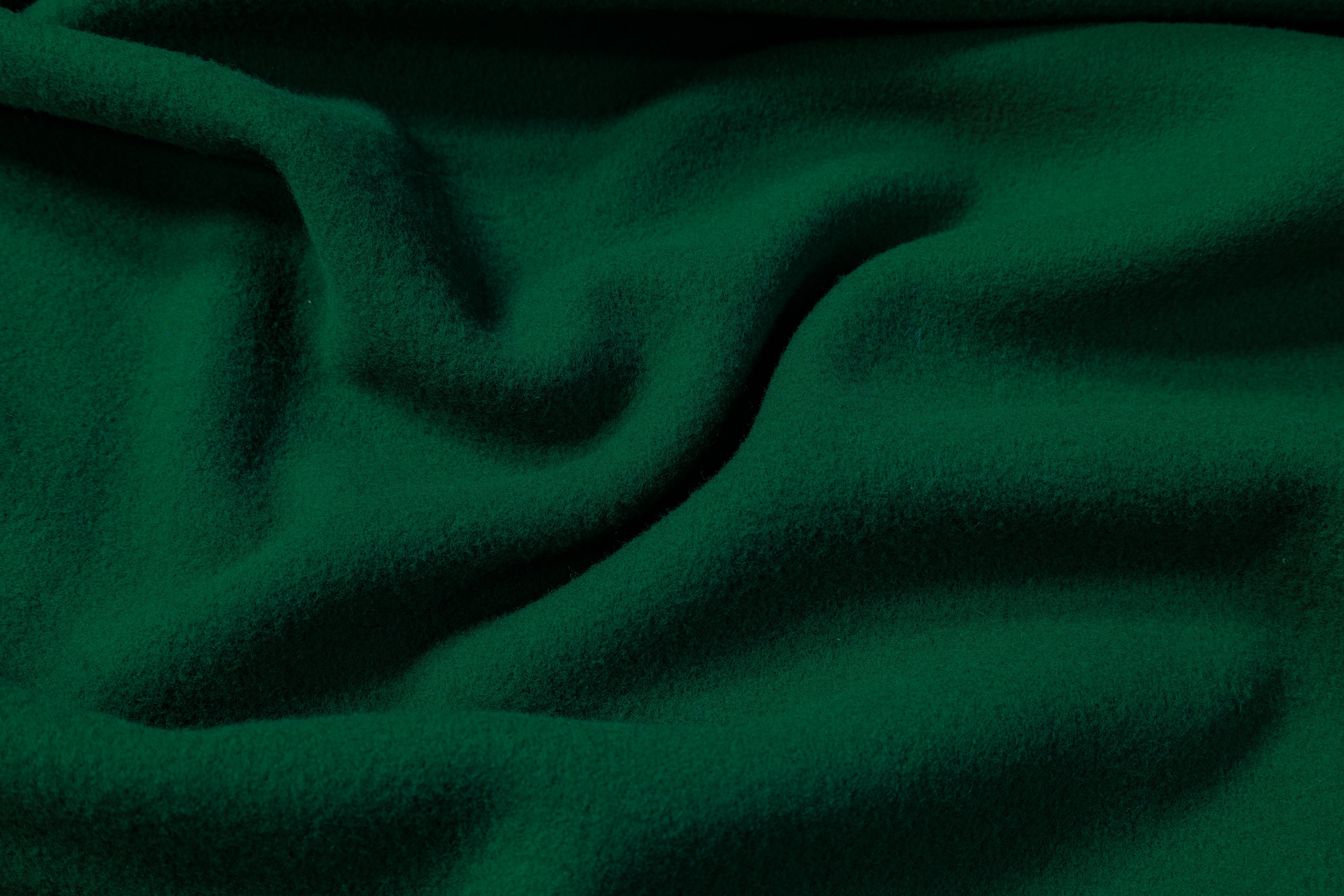 Double Faced Poly Wool Coating - Green