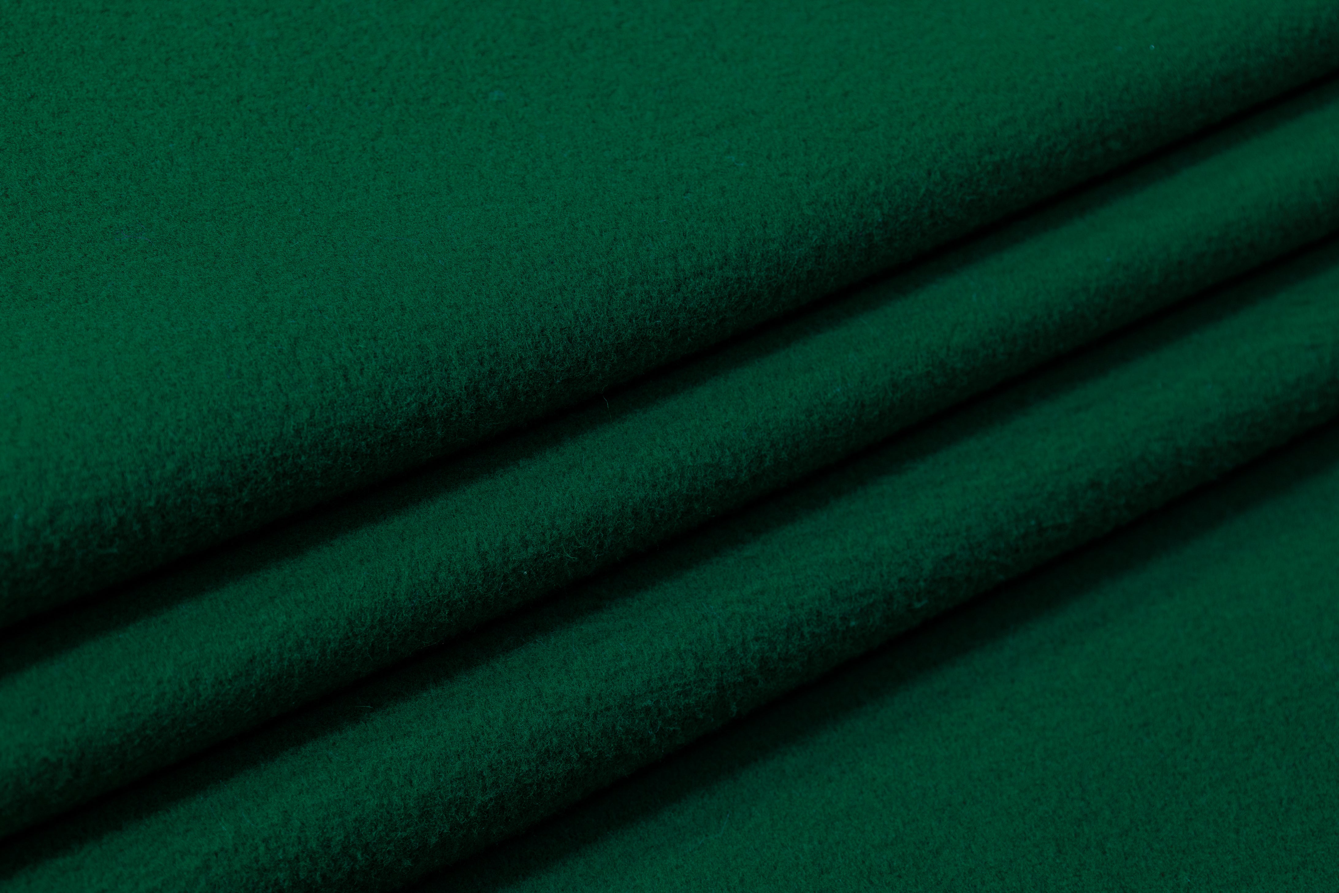 Double Faced Poly Wool Coating - Green