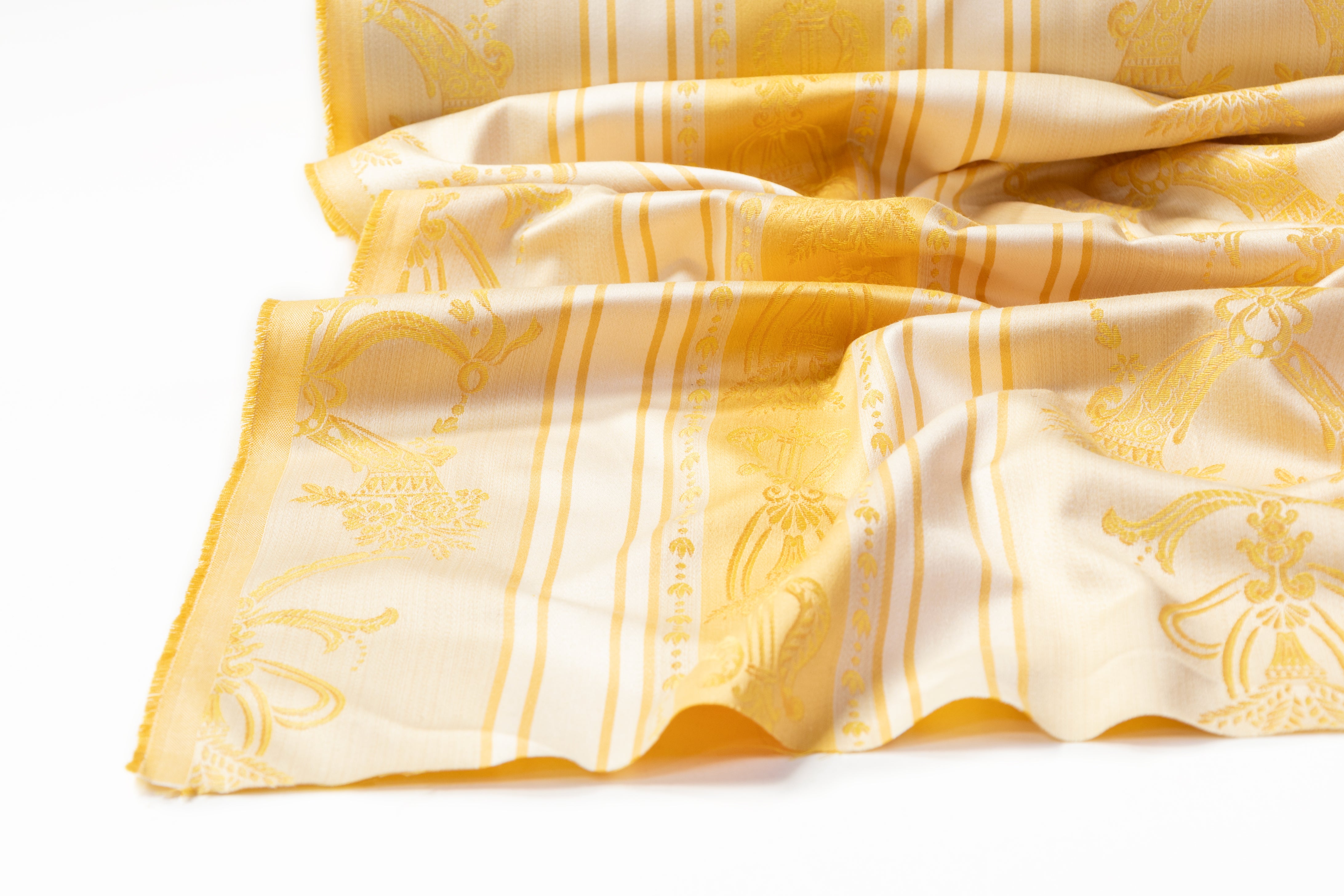 Striped Damask Italian Brocade - Gold