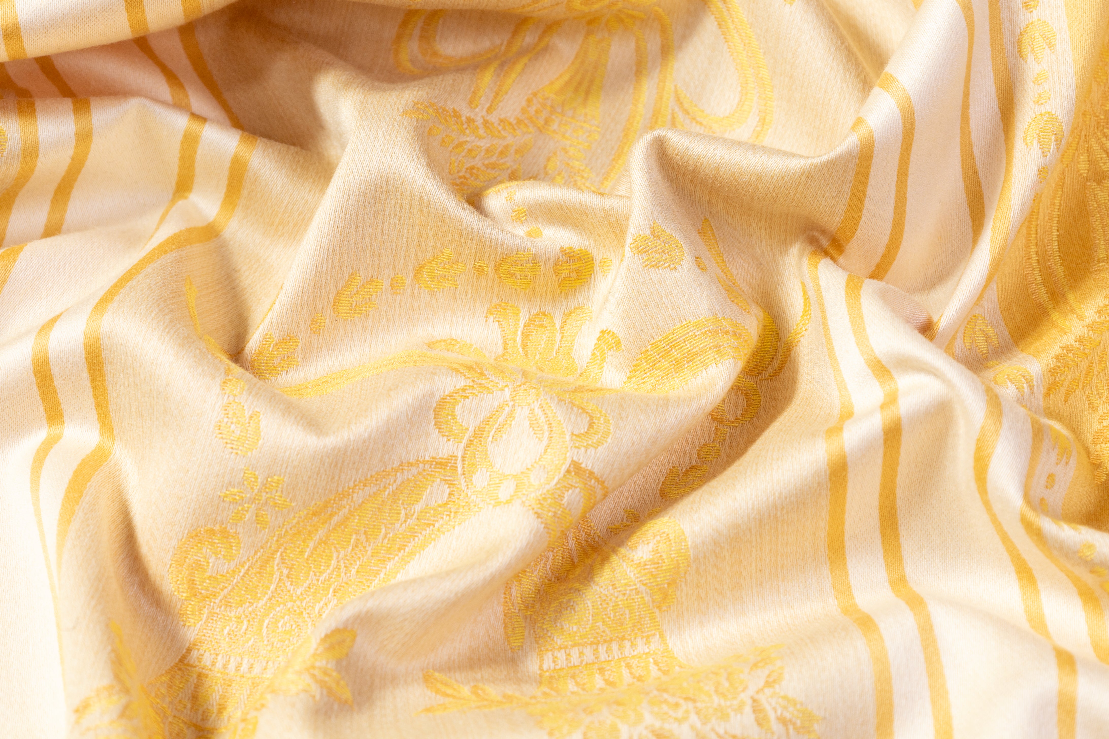 Striped Damask Italian Brocade - Gold