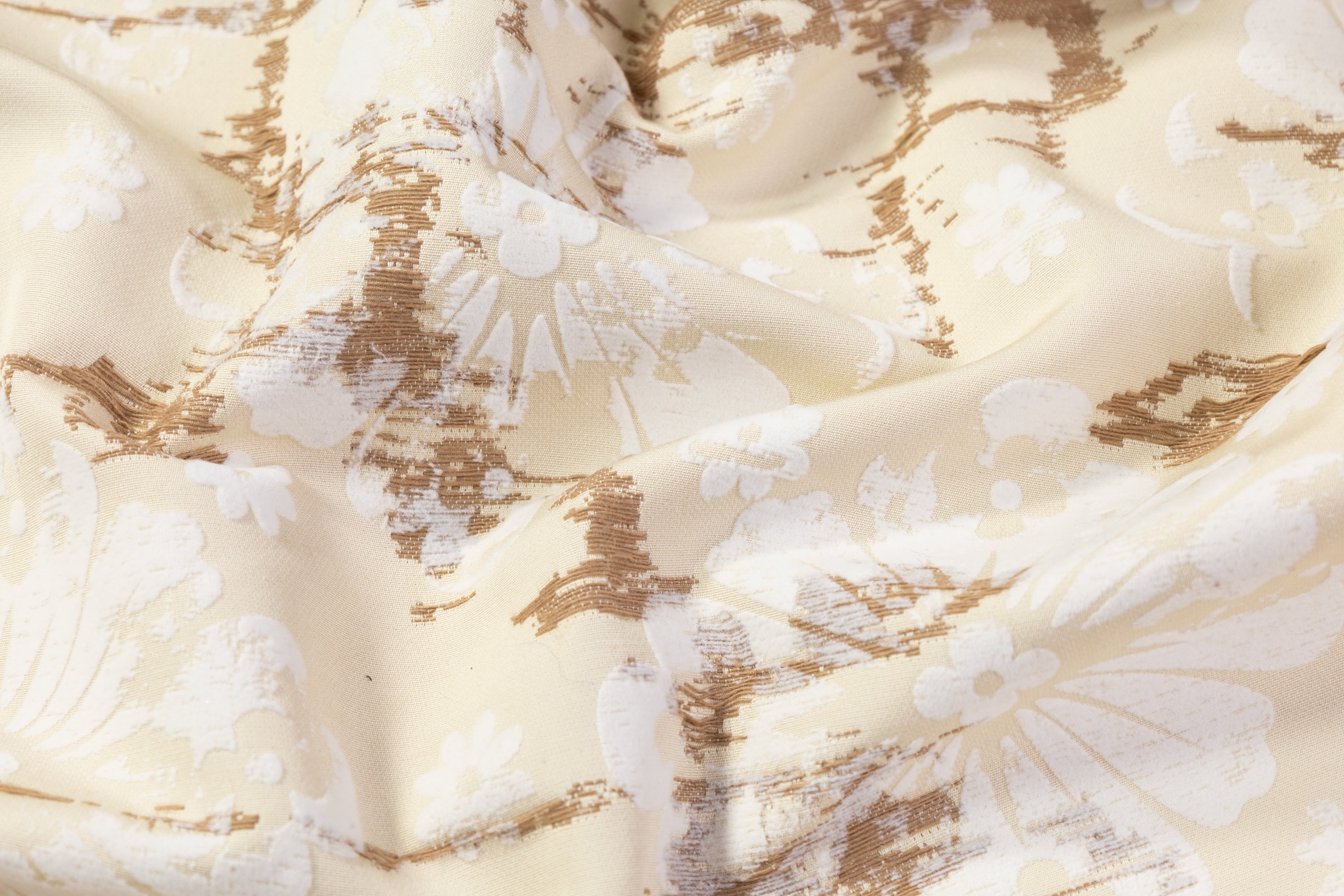 Alexander McQueen - Floral Italian Brocade - Beige / Cream / White