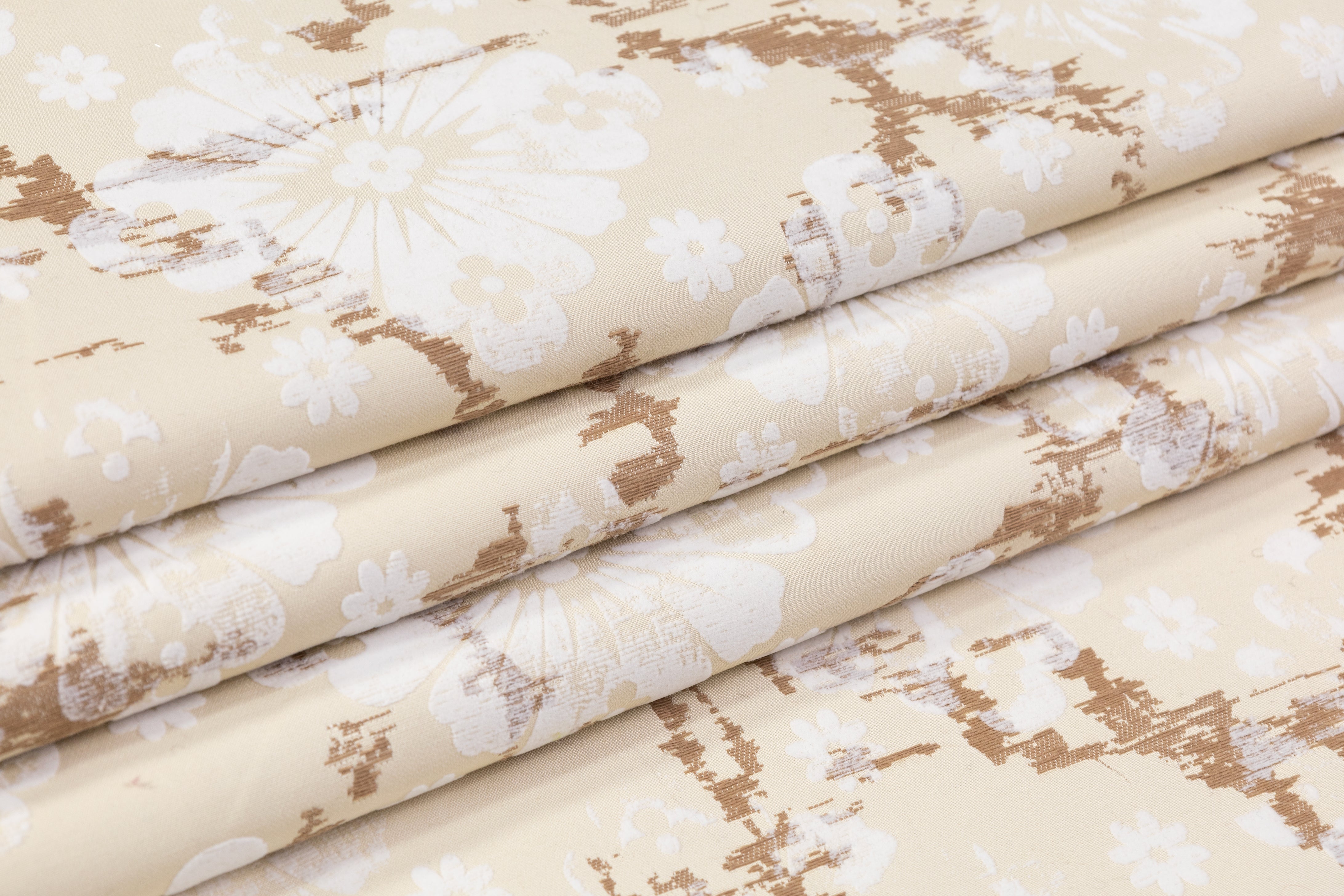 Alexander McQueen - Floral Italian Brocade - Beige / Cream / White