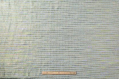 Metallic Viscose Chenille Tweed - Blue / Gold