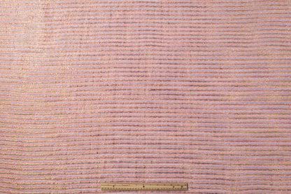 Metallic Viscose Chenille Tweed - Pink / Purple / Gold