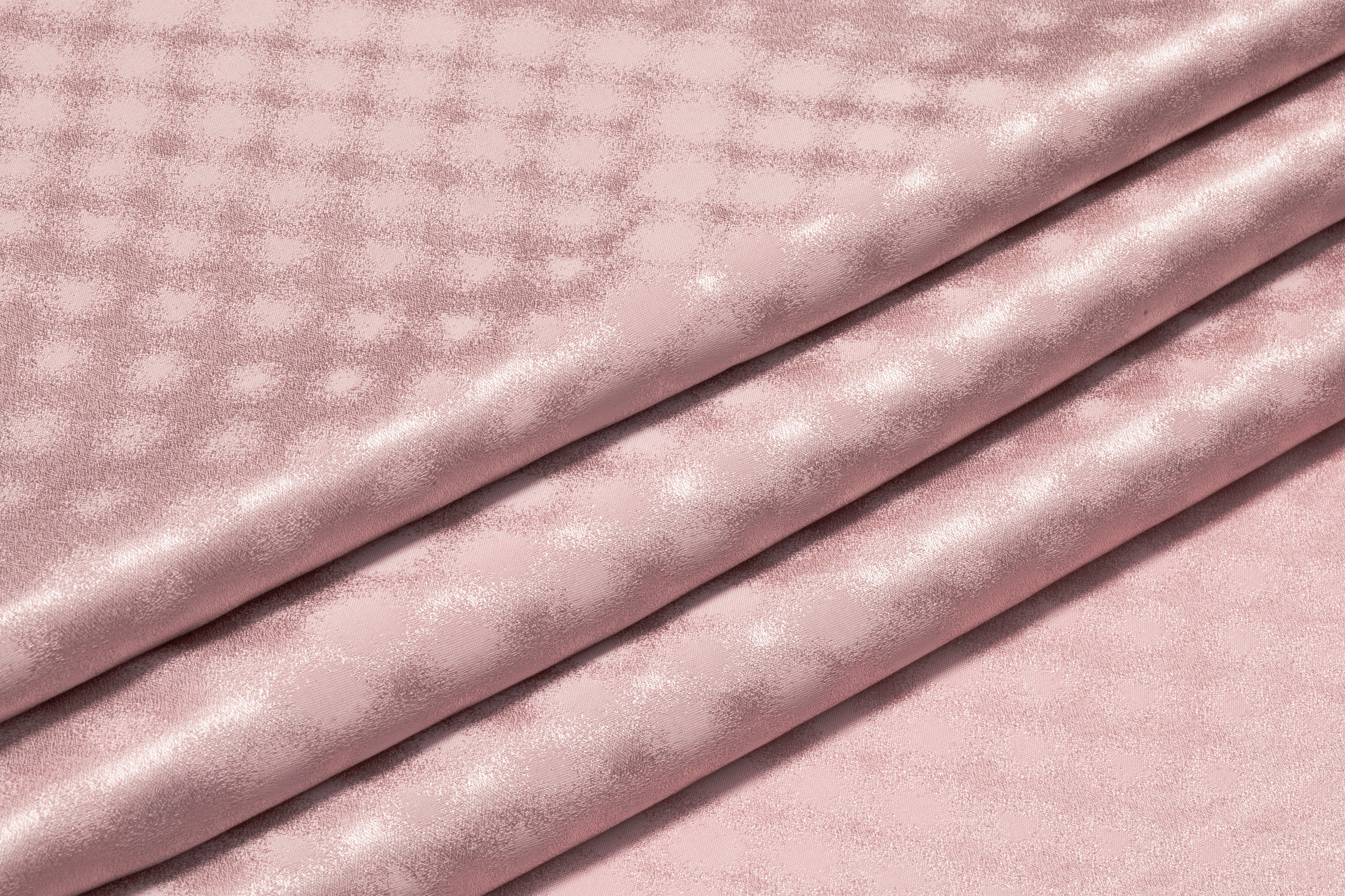 Dotted Italian Silk Jacquard - Pink