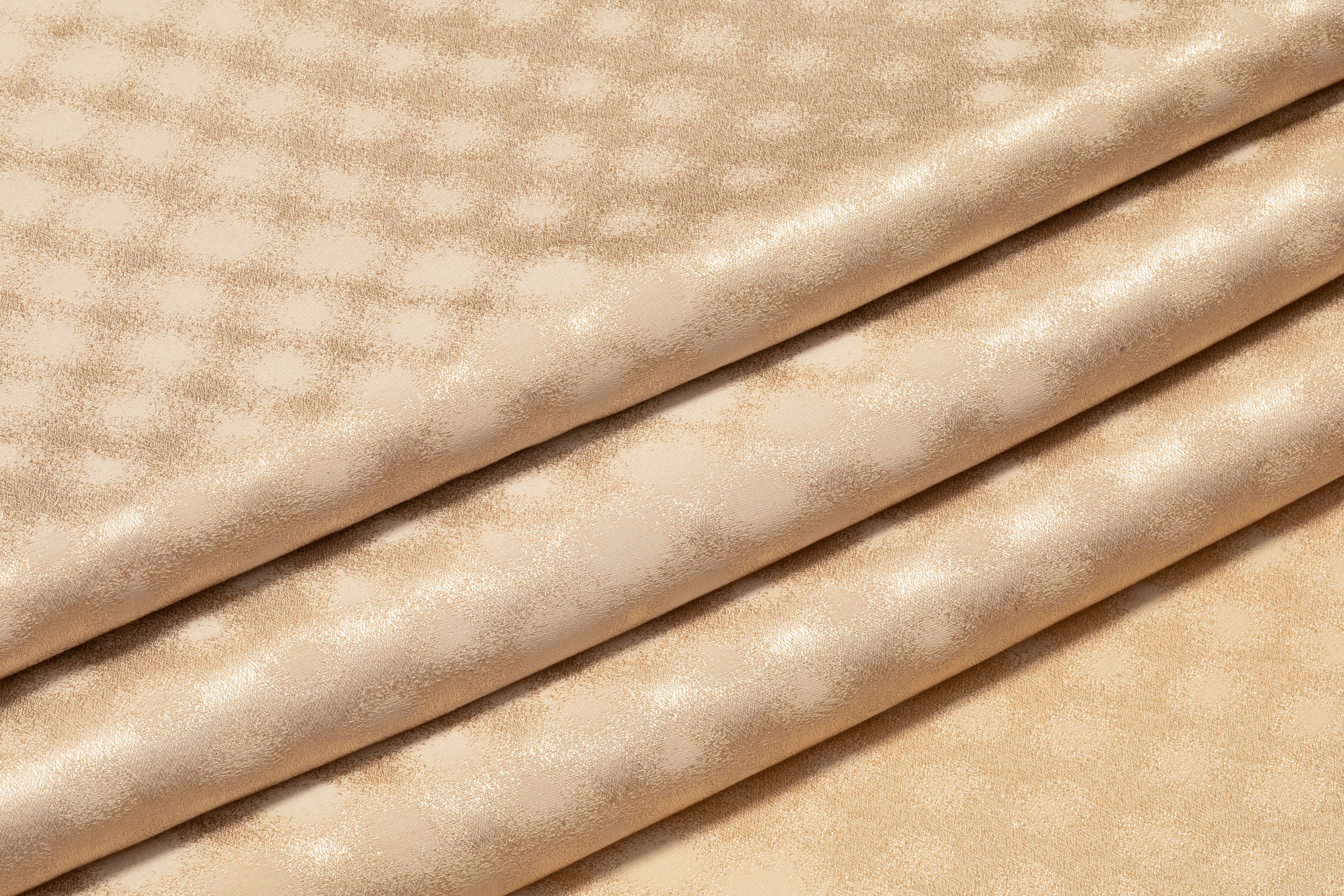 Dotted Italian Silk Jacquard - Champagne Gold