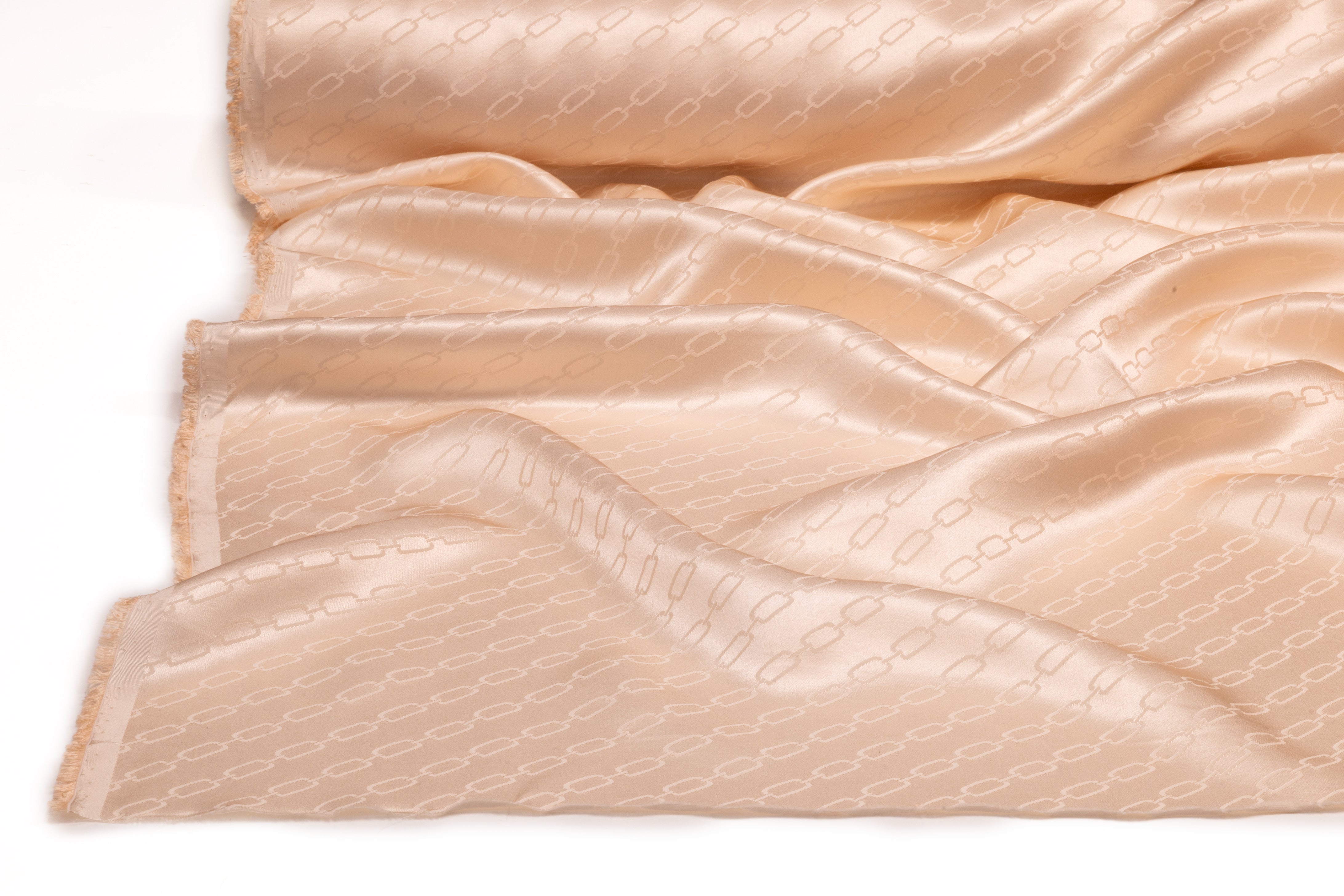 Chain Italian Silk Jacquard - Blush