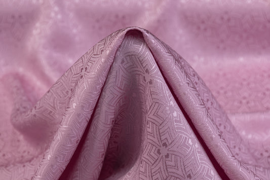 Italian Silk Viscose Jacquard - Pink