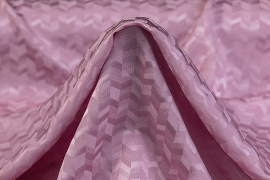Italian Silk Viscose Jacquard - Pink