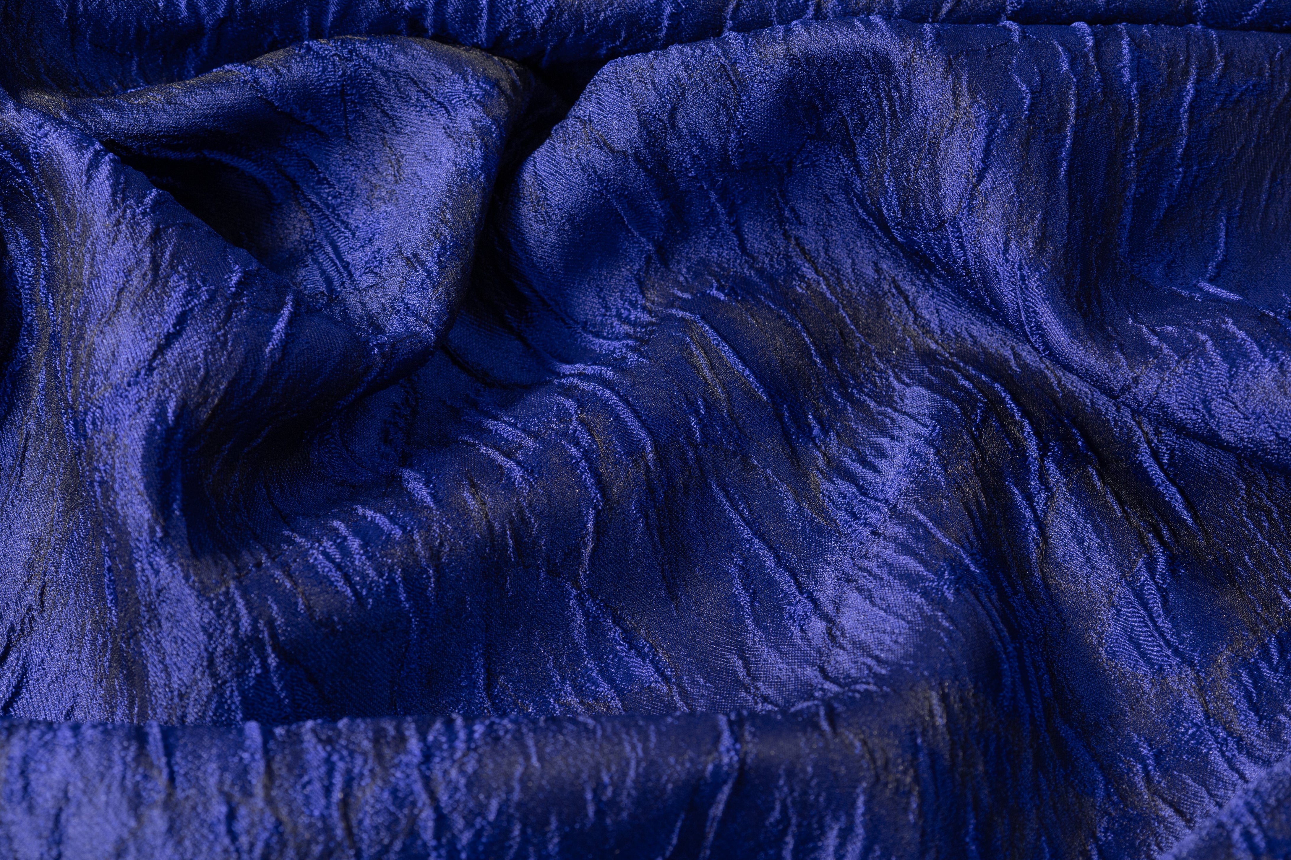 Cloqué Brocade - Blue