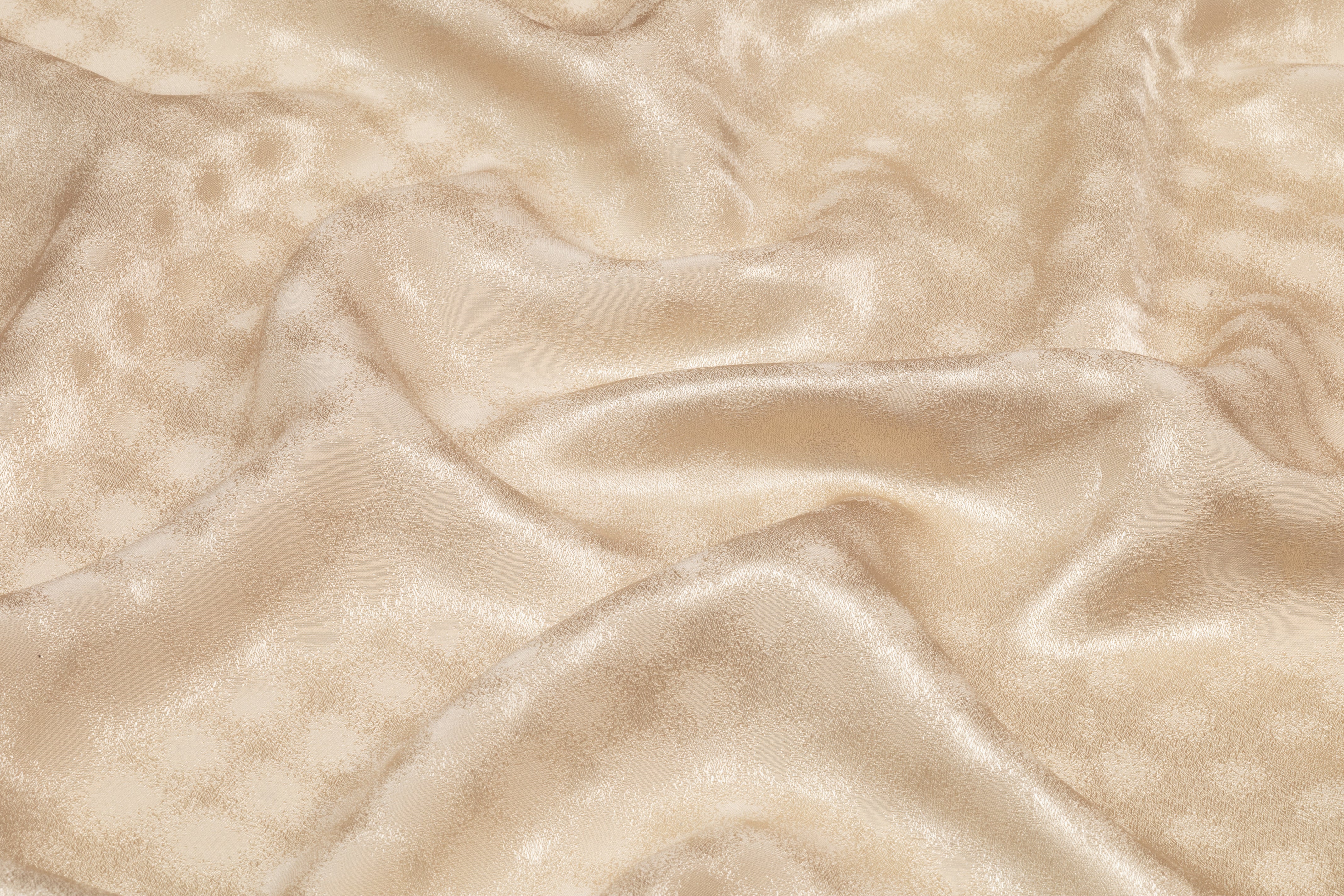 Dotted Italian Silk Jacquard - Light Taupe