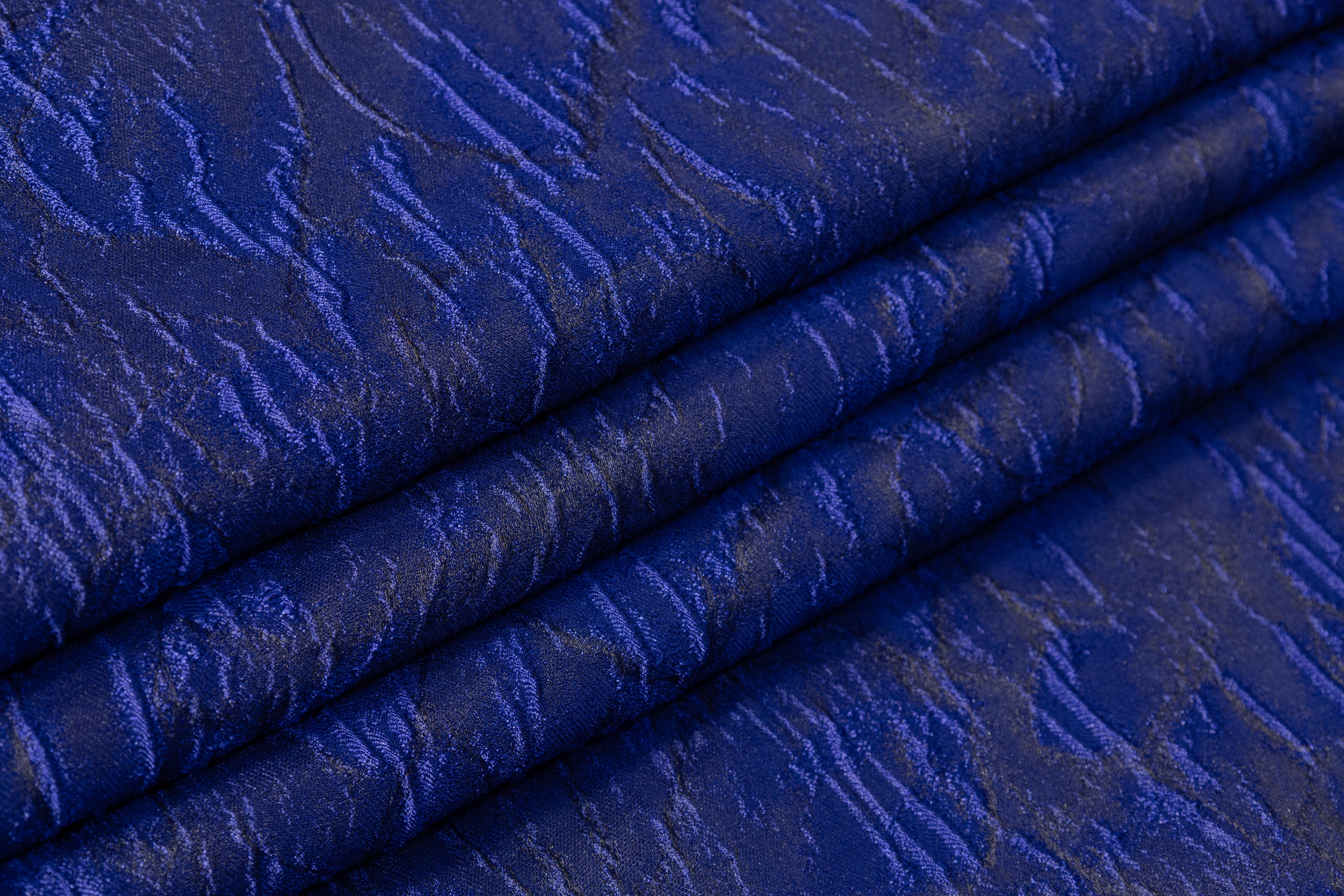 Cloqué Brocade - Blue