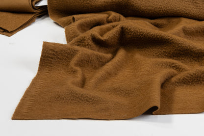 Solid Wool Coating - Camel Brown