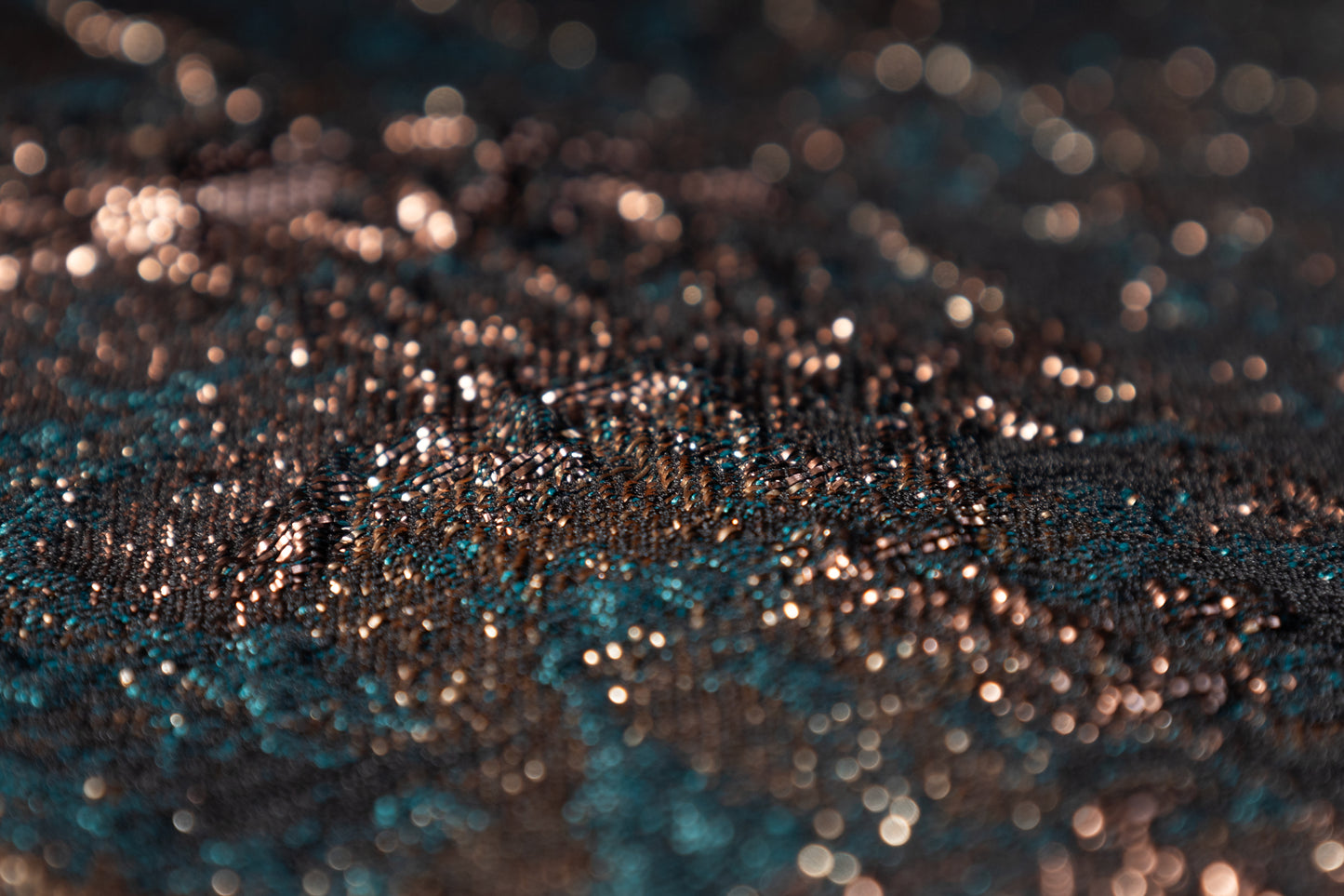 Abstract Metallic Cloqué Brocade - Green / Bronze / Gold