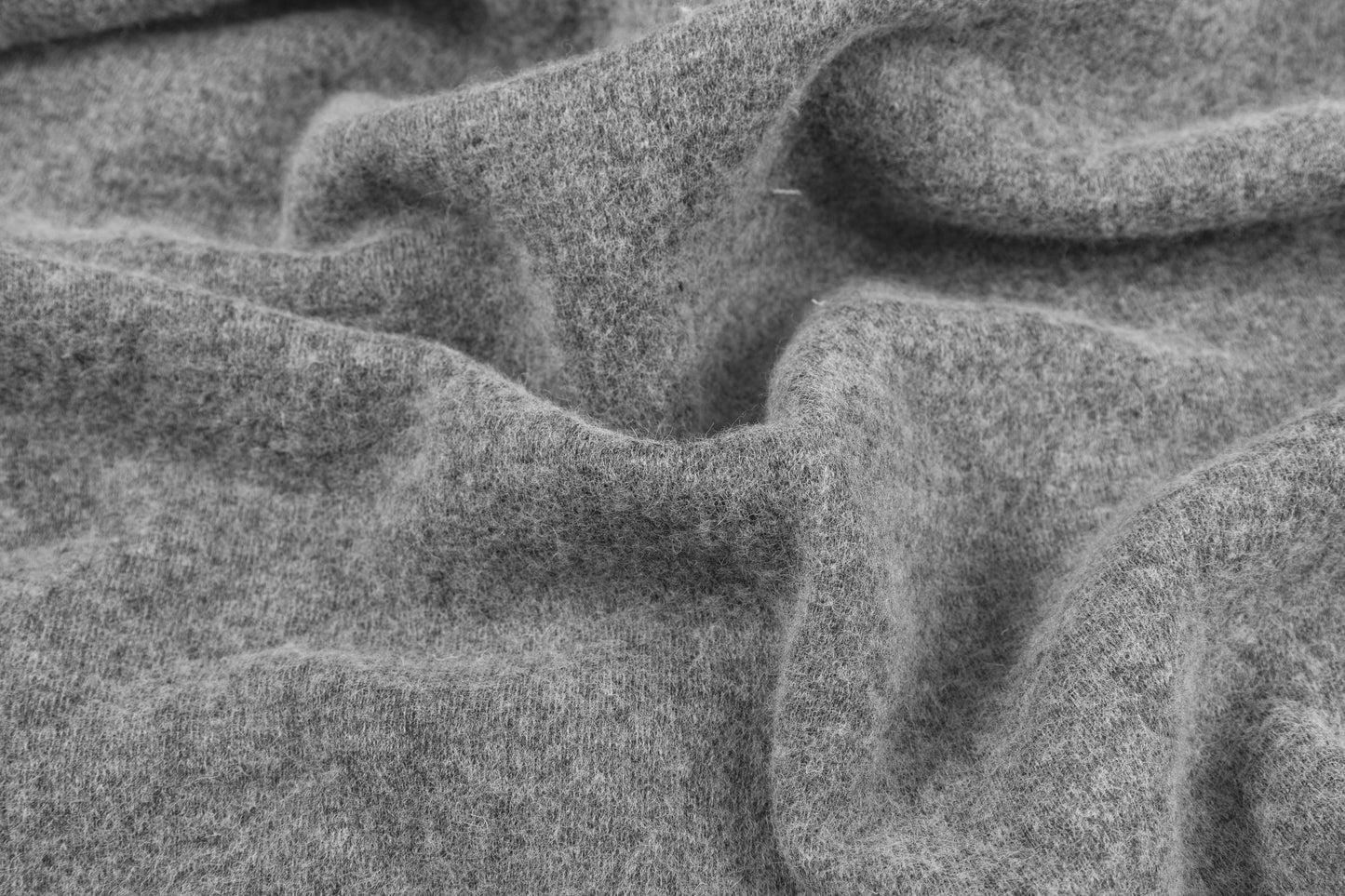 Solid Boiled Wool - Gray