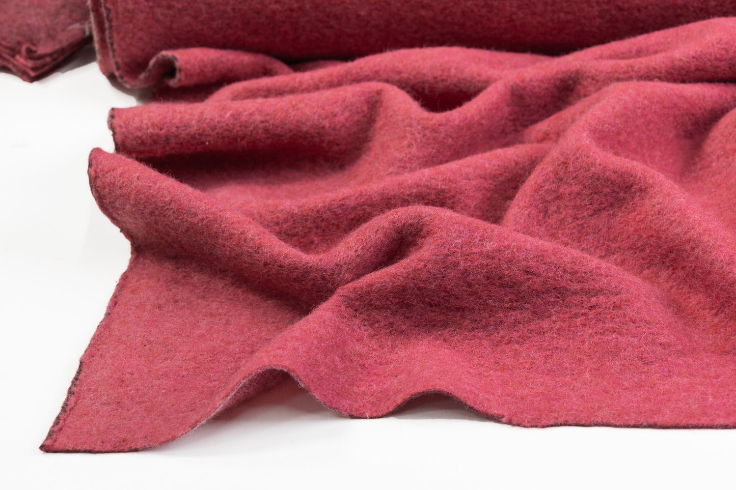 Solid Boiled Wool - Pink