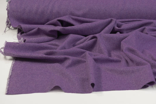 Solid Poly Wool Flannel - Purple