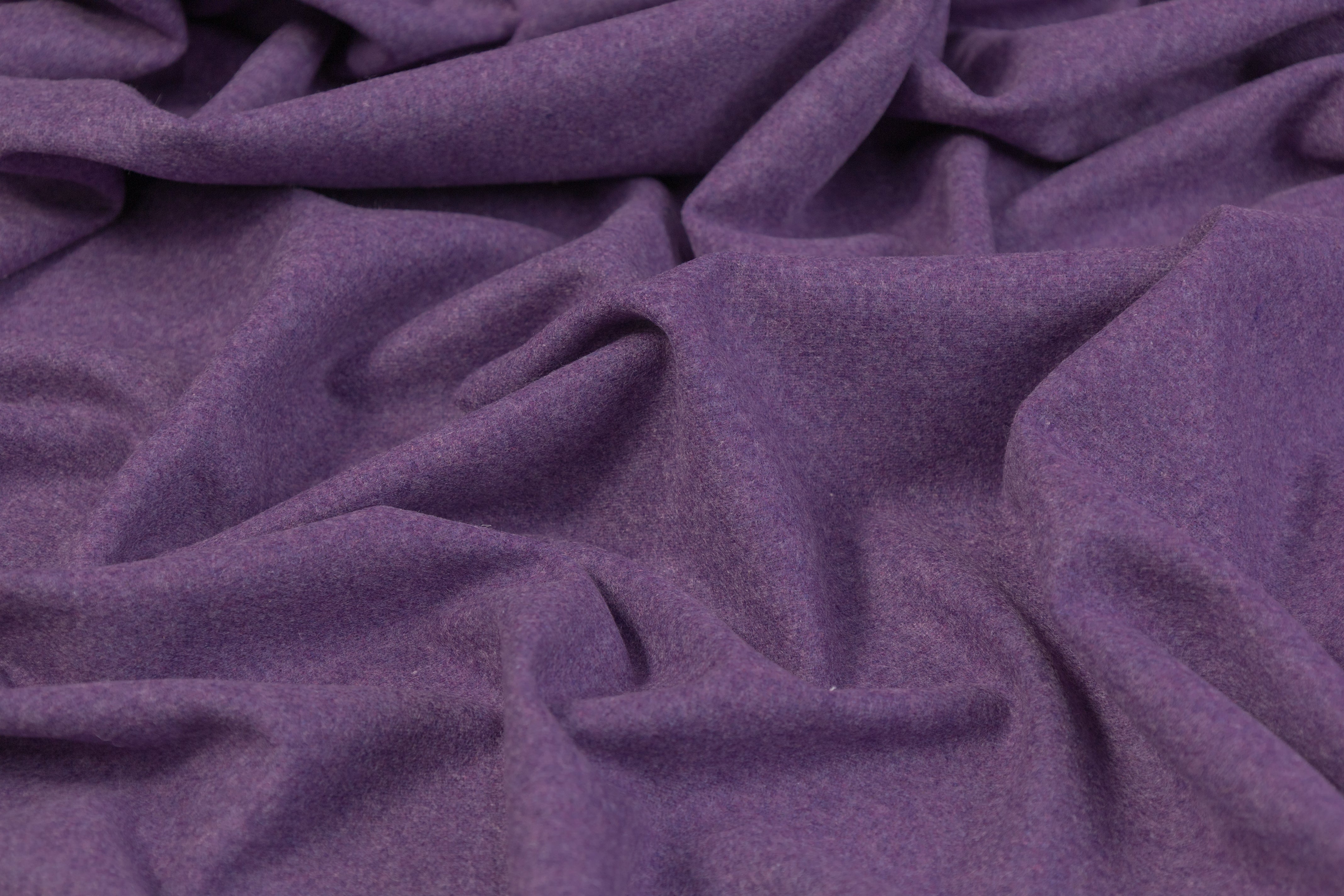 Solid Poly Wool Flannel - Purple