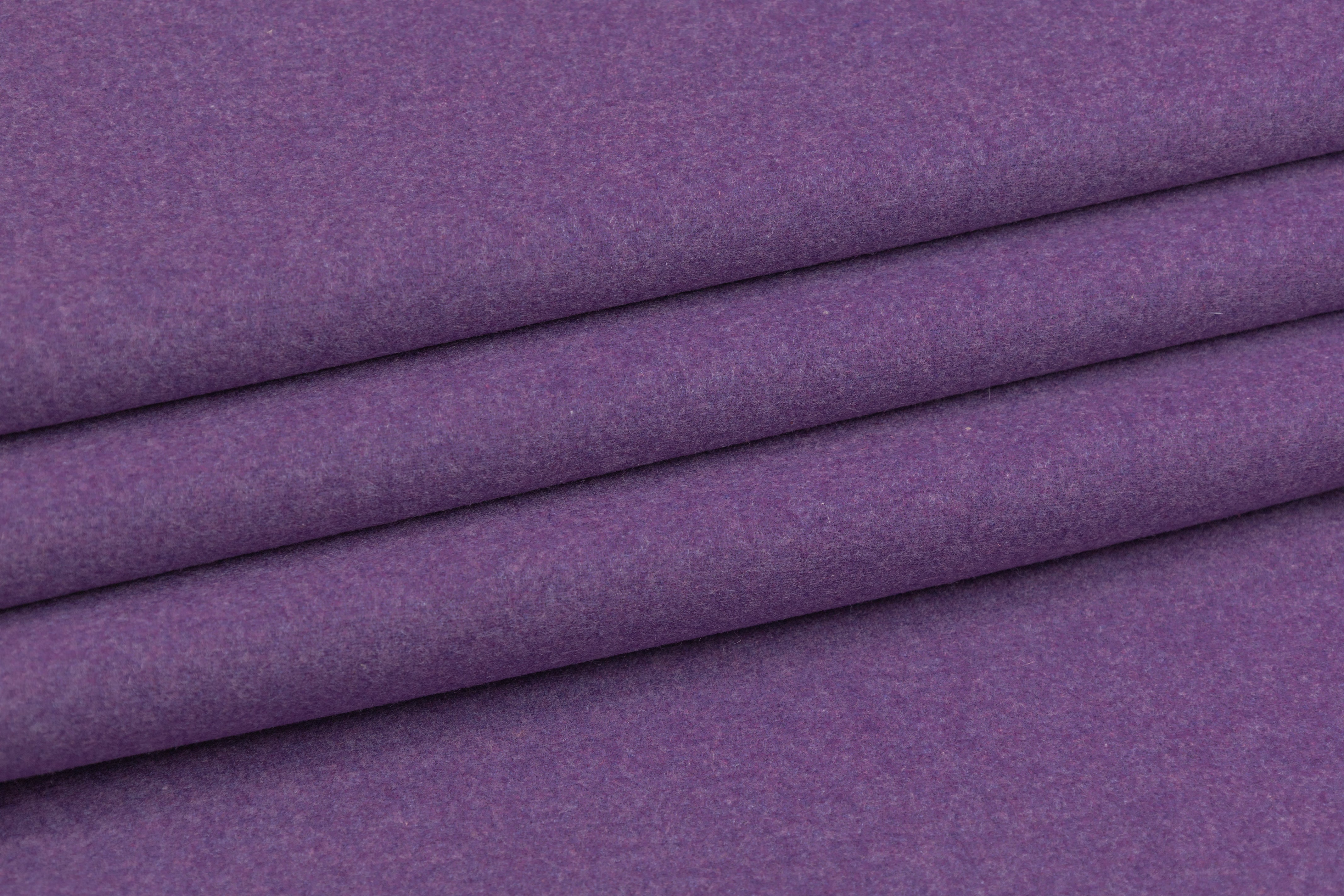 Solid Poly Wool Flannel - Purple